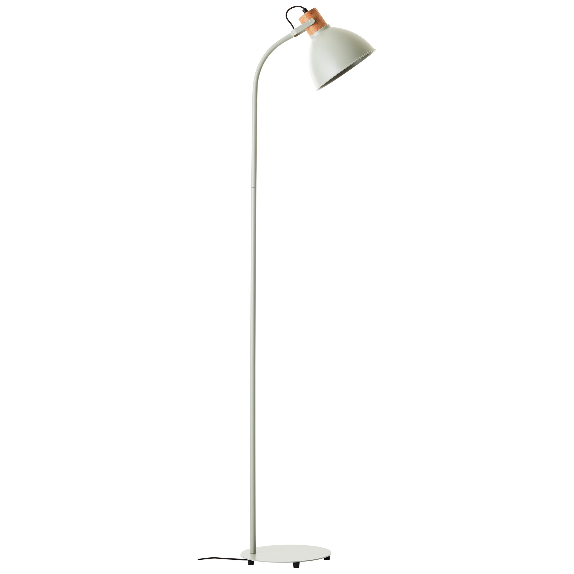 Brilliant Stehlampe »Erena«, 1 flammig-flammig, Höhe 150 cm, E27, Metall/Holz, hellgrün