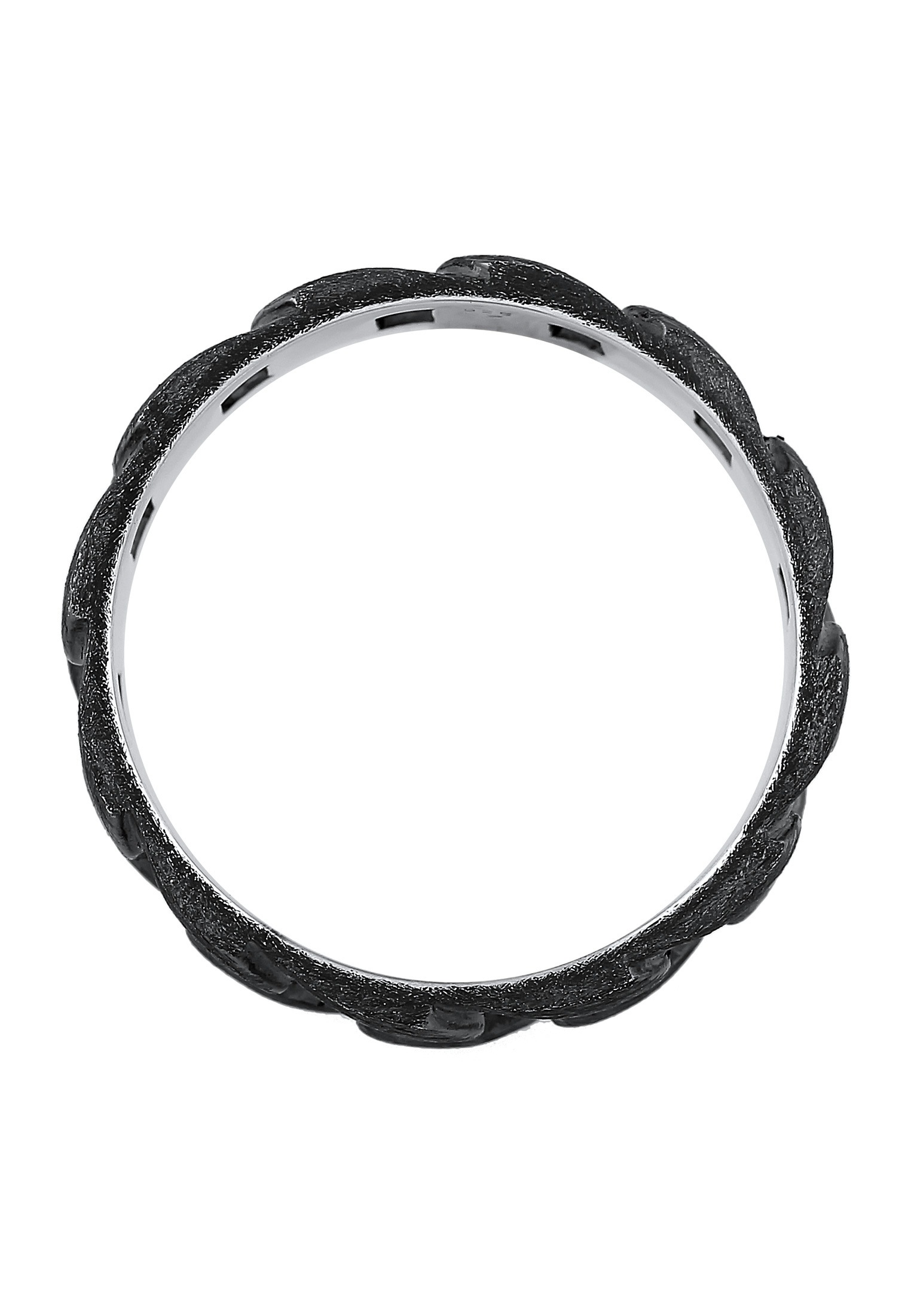 Kuzzoi Silberring »Ring Herren Chunky Chain Look Panzerglieder 925 Silber«