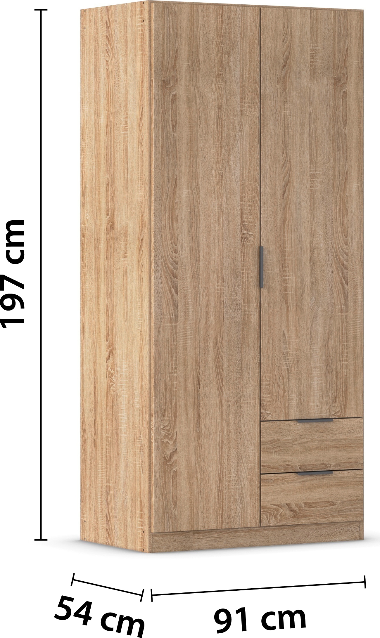 rauch Kleiderschrank »Drehtürenschrank Schrank Garderobe Ankleide Schlafzimmer LAGOA« 3 verschiedene Ausstattungen BASIC/CLASSIC/PREMIUM (inkl. SOFT-CLOSE),  mit geräumigen Schubladen, optional mit Aufsatz MADE IN GERMANY