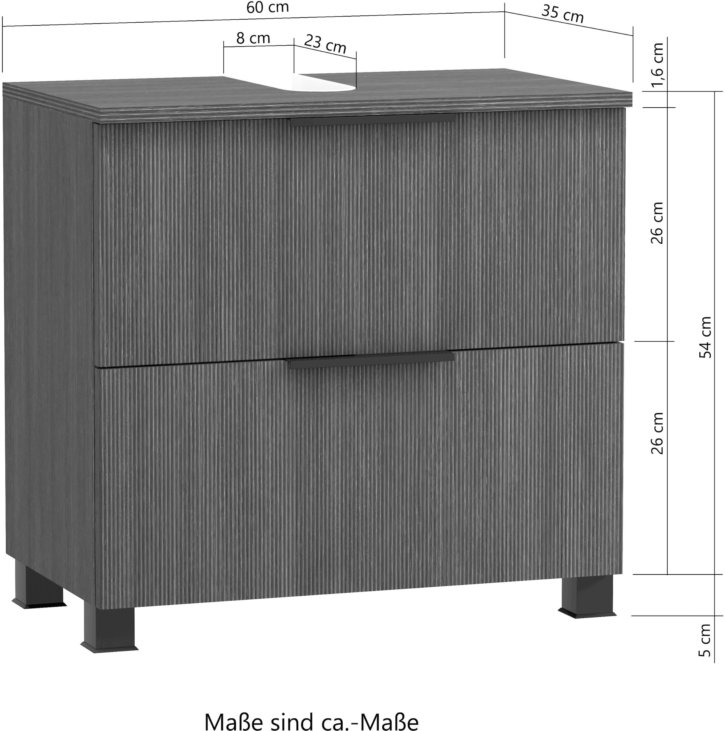 welltime Waschbeckenunterschrank »Lecce«, Welltime, Breite 60 cm, gedämpfte Scharniere und Softclose-Funktion