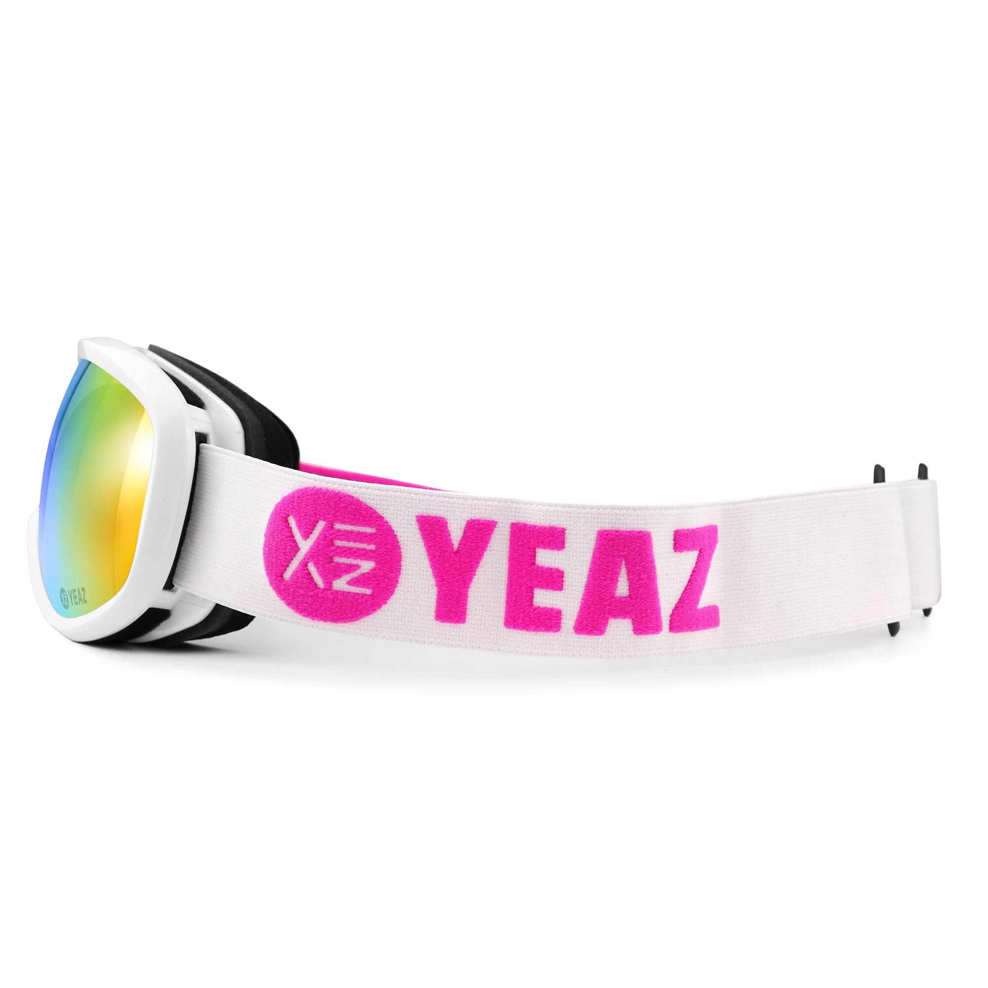 YEAZ Snowboardbrille »Ski- und Snowboard-Brille pink/weiss STEEZE«