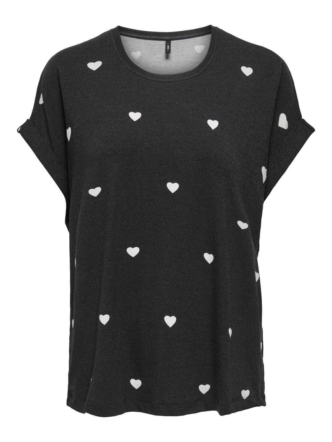 ONLY Kurzarmshirt »ONLMOSTER S/S AOP TOP CS JRS« Viskosemischung, regular fit, Rundhals