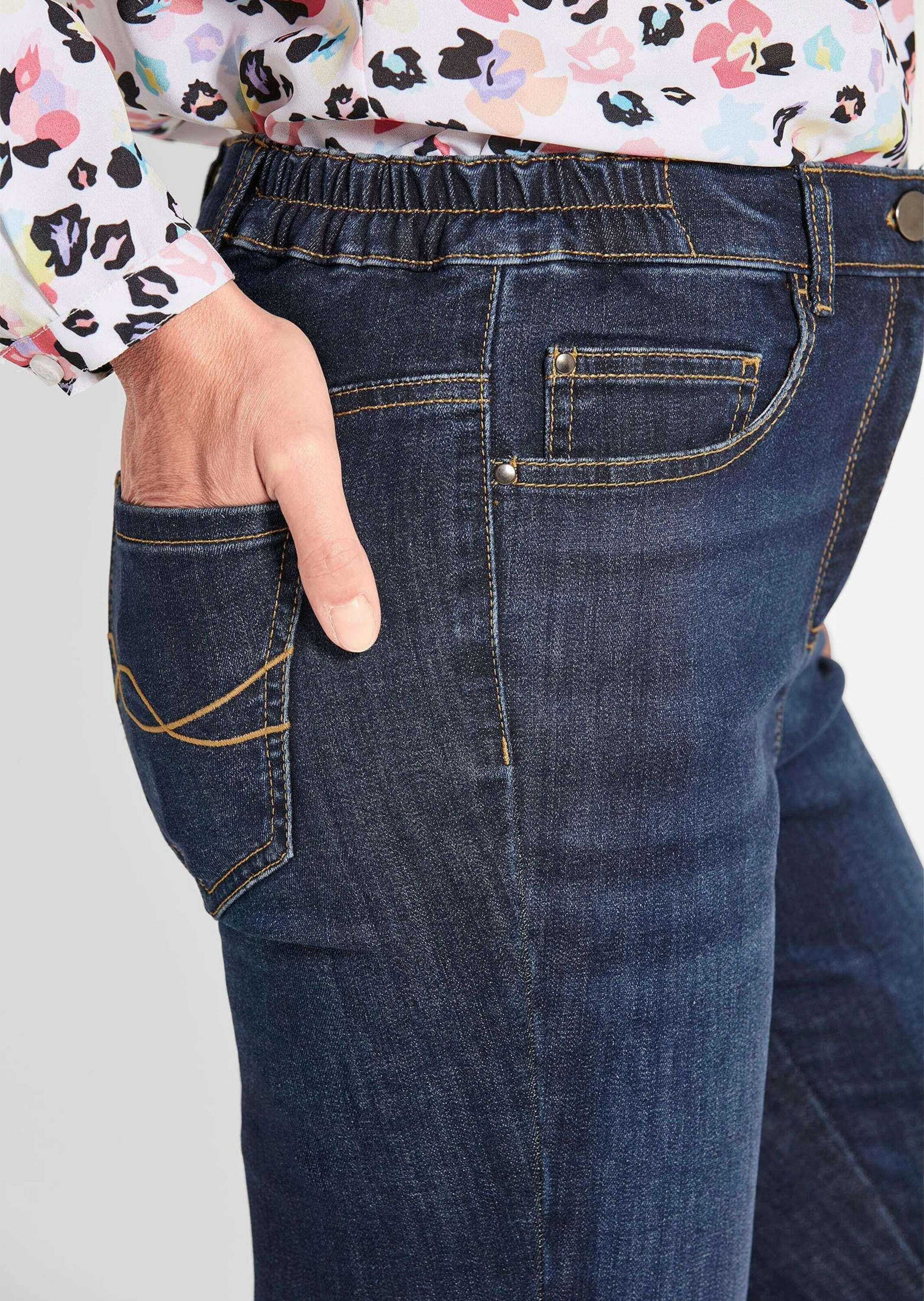 GOLDNER 7/8-Hose »Kurzgröße Slim Fit Jeans BELLA mit Dehnbund«