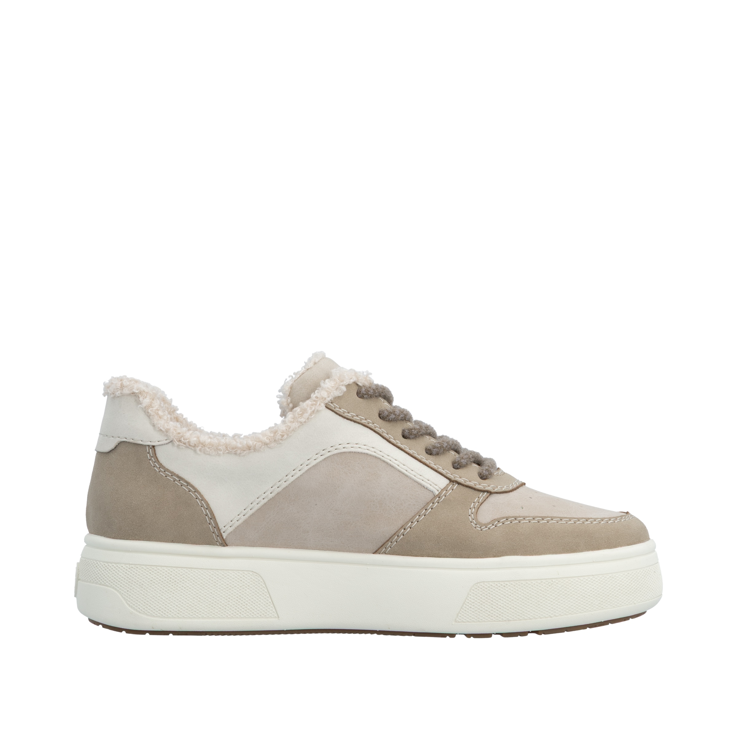 Rieker Plateausneaker  Retro-Sneaker, Schnürschuh, Halbschuh mit Teddyfutter