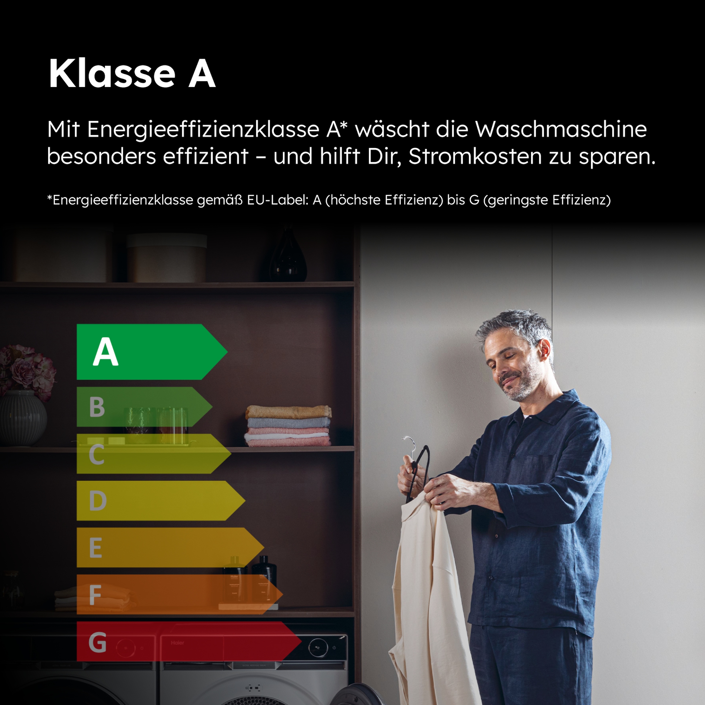 Haier Waschmaschine »HW81-NBP14939«, 8 kg, 1400 U/min, Das Hygiene-Plus: Selbstreinigung & antibakterielle Technologie (ABT®)