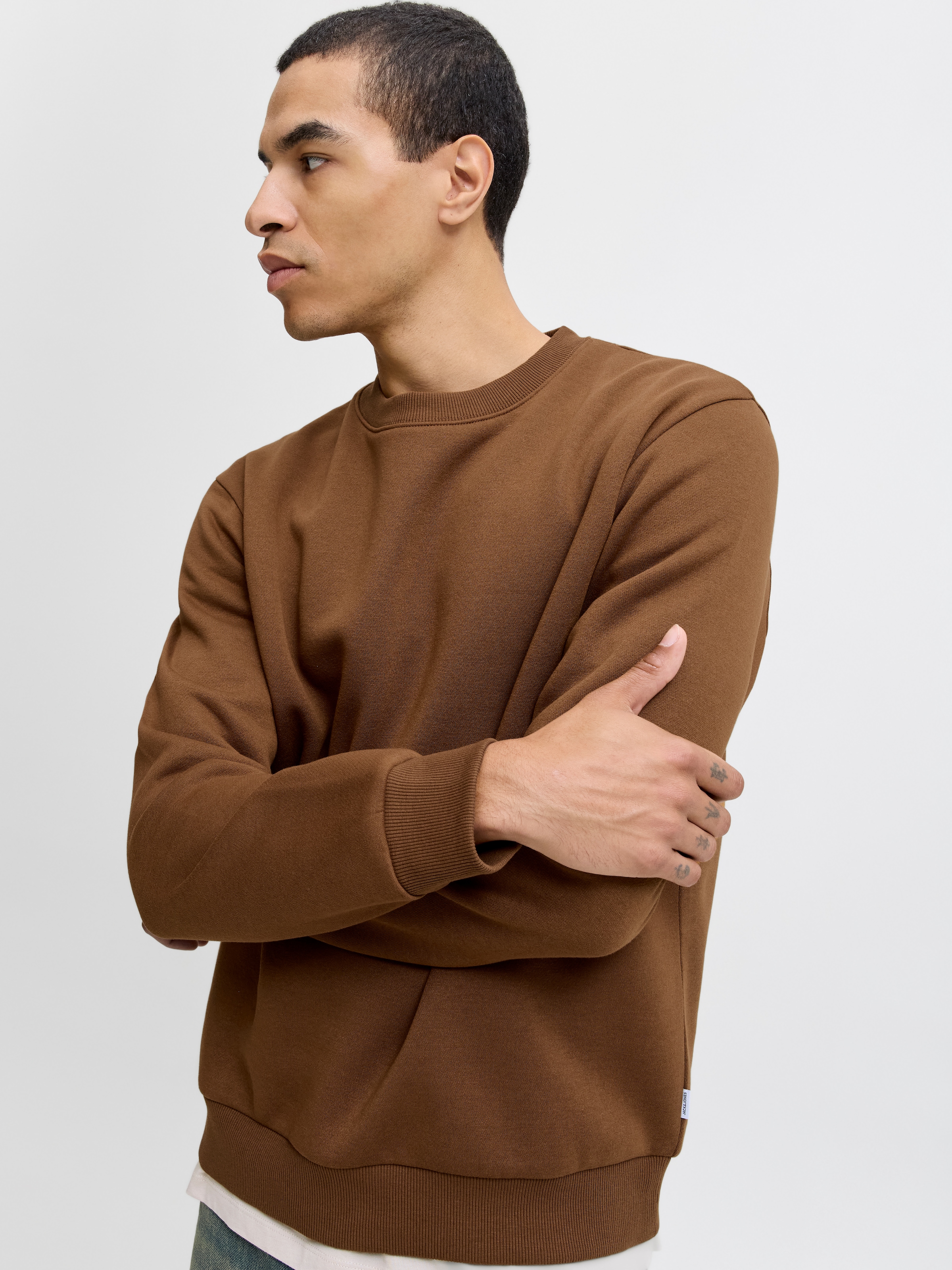Jack & Jones Sweatshirt »JJEBRADLEY mit Rippbündchen für Alltag und Freizeit«, mit Rippbündchen