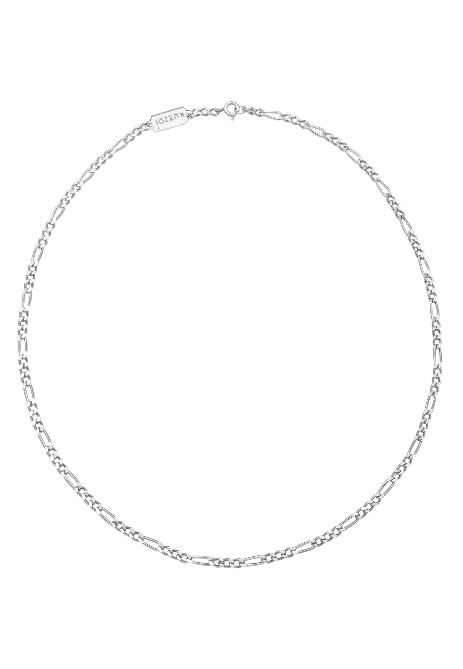Kuzzoi Silberkette »Halskette Herrn Figaro Oxidiert Massiv Mann 925 Silber«