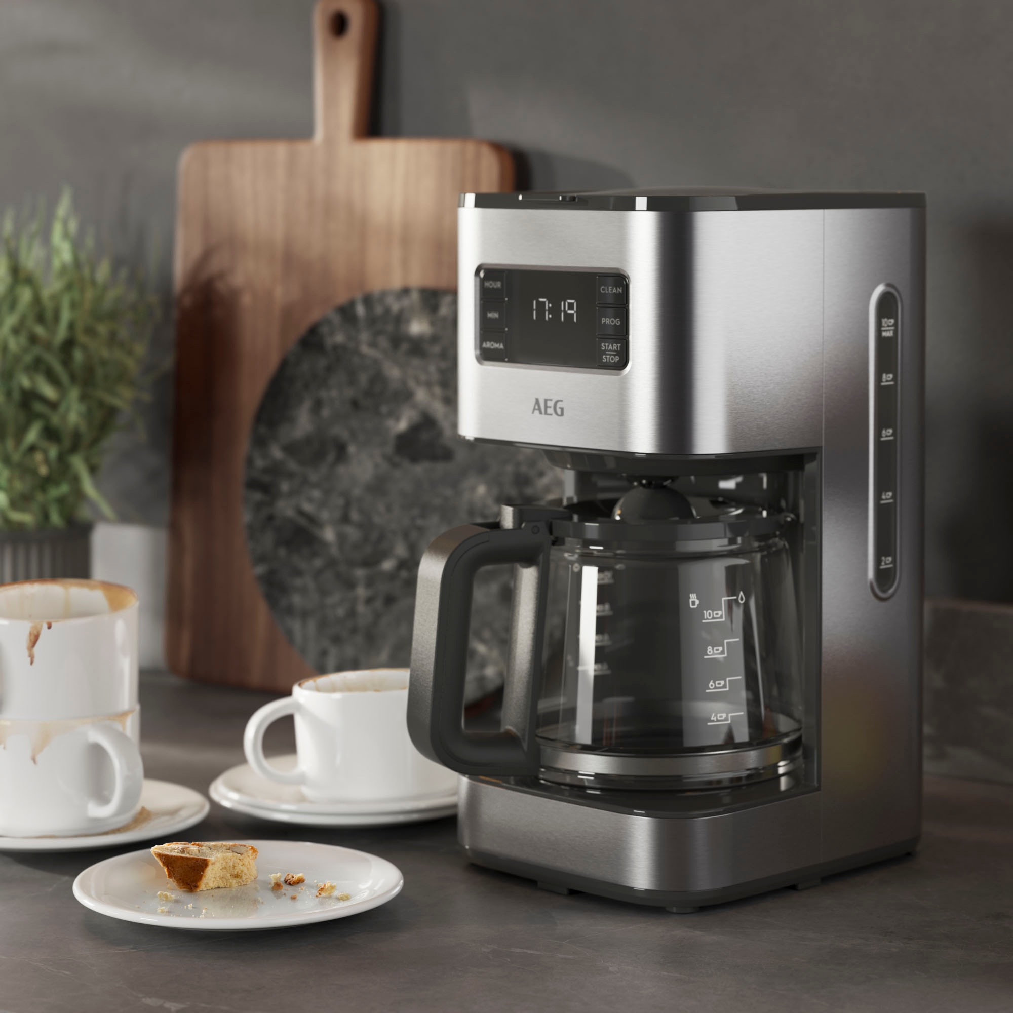 AEG Filterkaffeemaschine »Gourmet 6 CM5-1-6ST«, 1,25 l Kaffeekanne, Korbfilter, 1x4