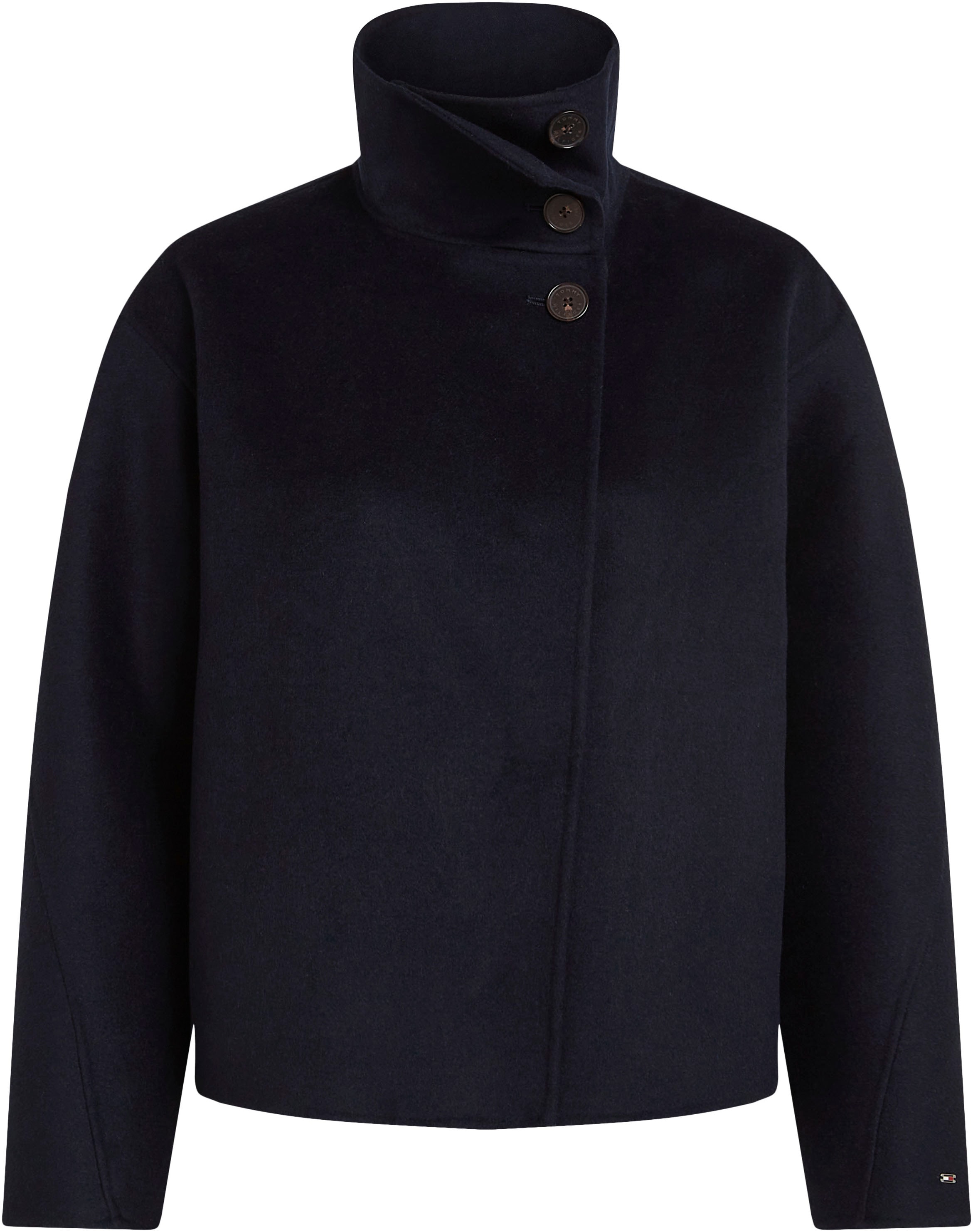 Tommy Hilfiger Outdoorjacke »DF WOOL BLEND FUNNEL JACKET«, mit hochschließendem Kragen