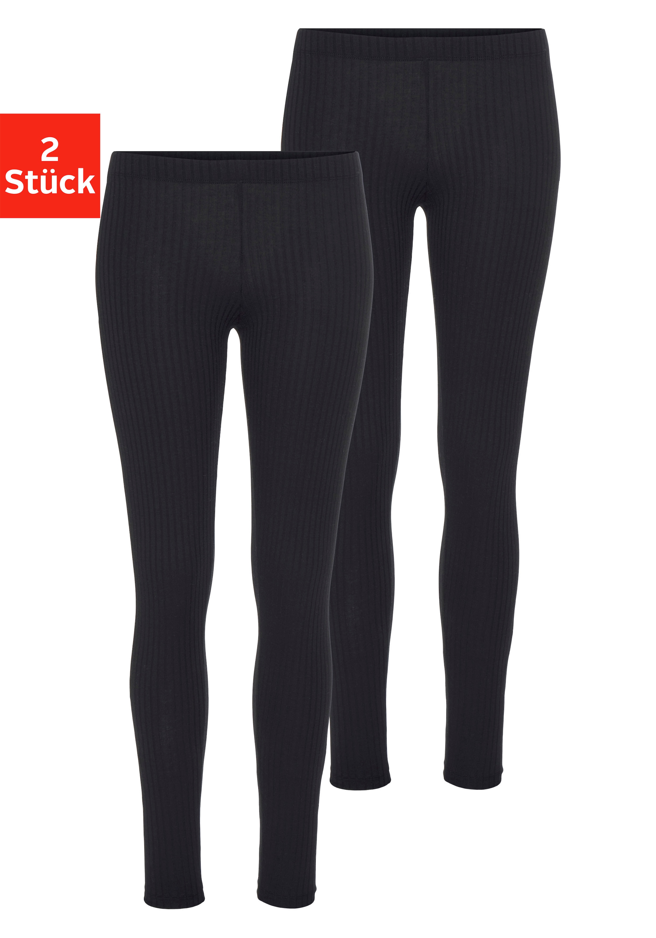 Vivance Leggings, (2er-Pack), im Doppelpack