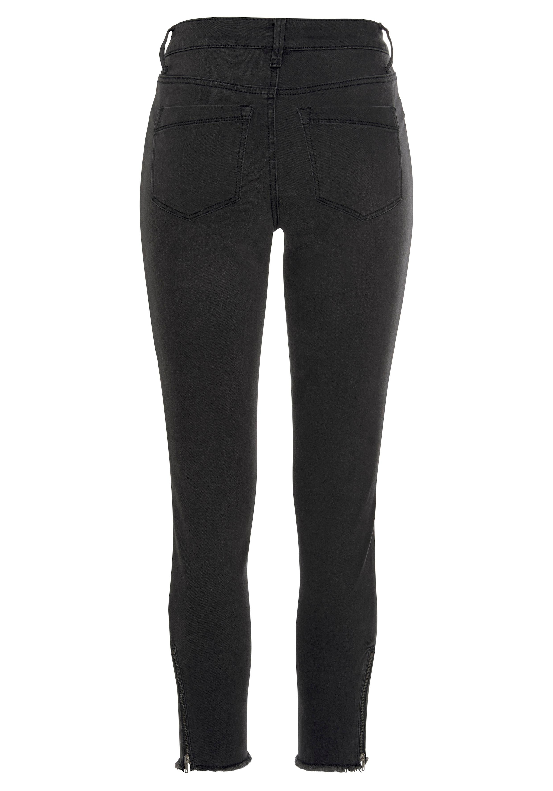 LASCANA Jeggings, mit Reißverschlüssen am Saum, Skinny, elastische Qualität, modisch