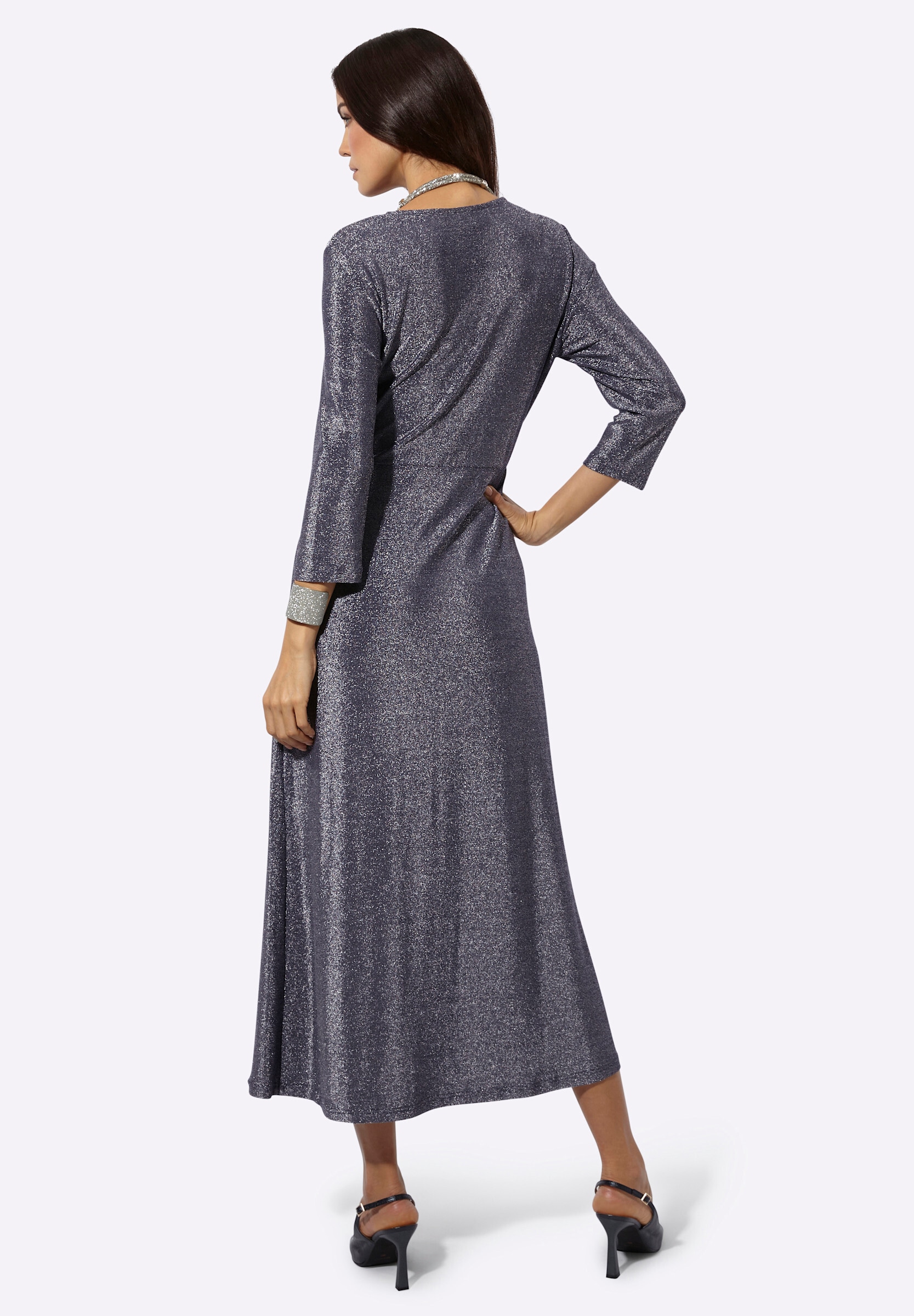creation L Jerseykleid »Jersey-Kleid A-Linien-Kleid mit Deko-Spange« Ohne Taschen