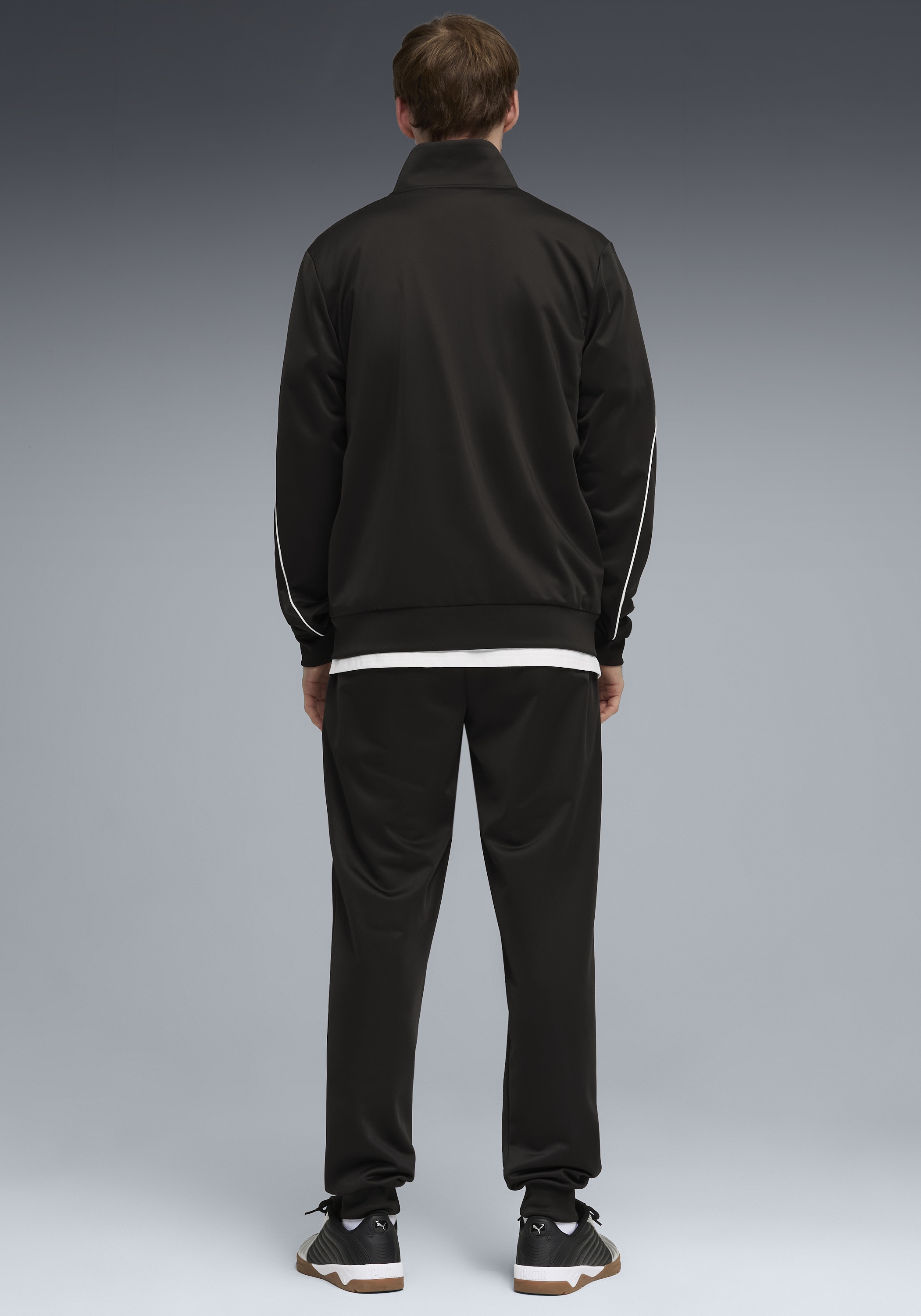 PUMA Trainingsanzug »POLY PIPING SUIT« 2 tlg. für Erwachsene, Regular Fit, ohne Kapuze, sportlicher Stil