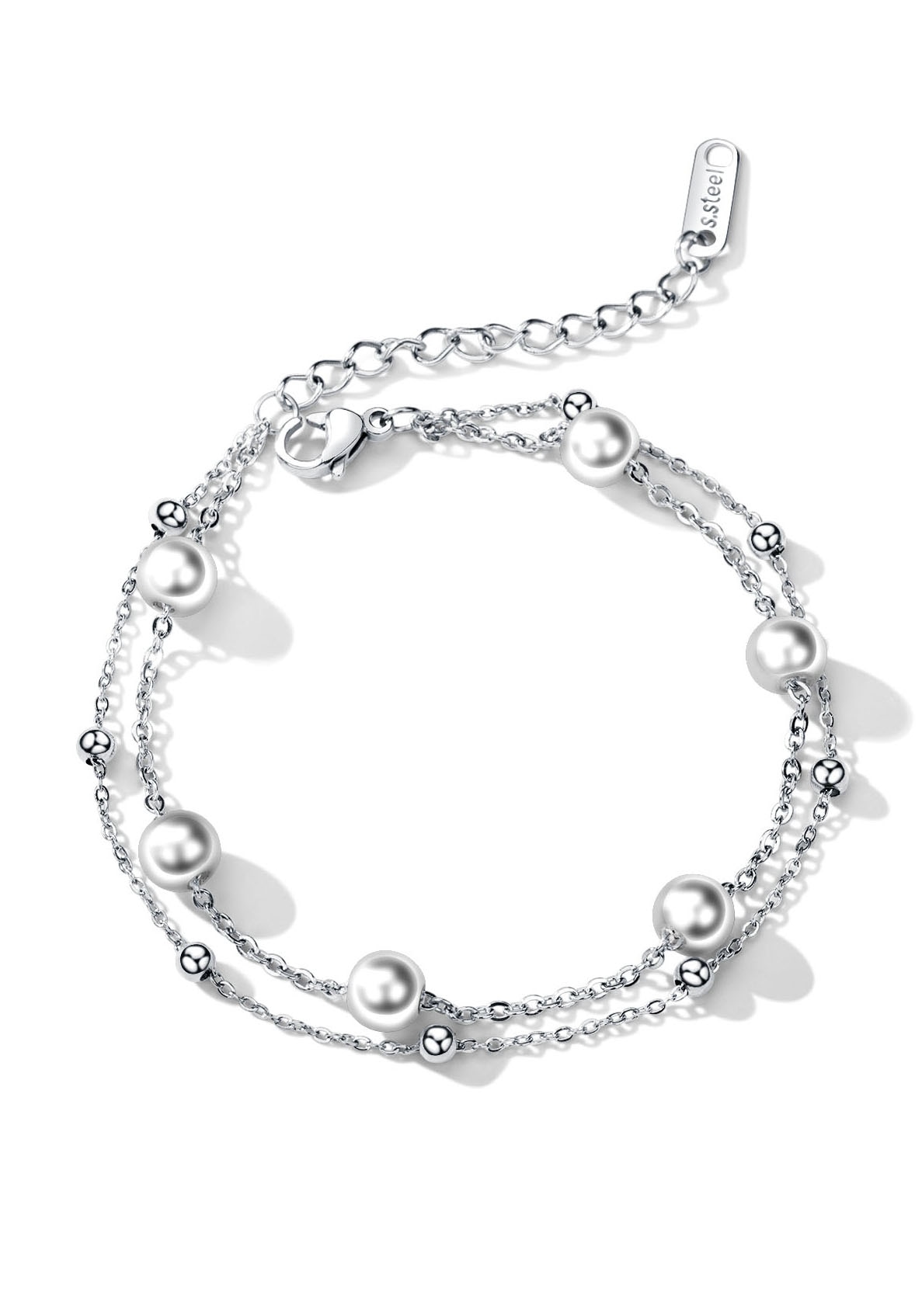 Perlenarmband »Schmuck Geschenk Armschmuck Armkette Perle«, mit Perle (synth.)