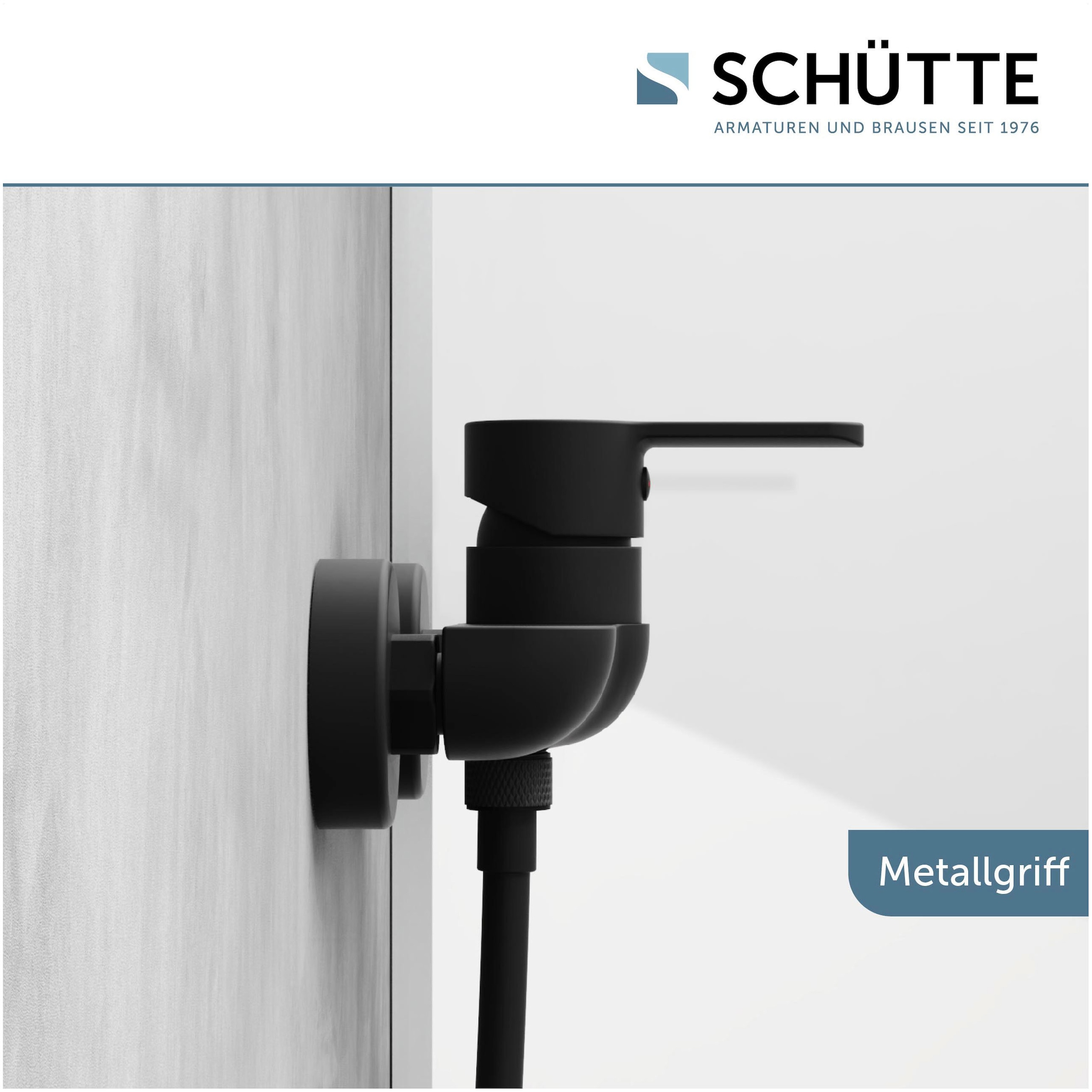 Schütte Duscharmatur »DENVER«, Wasserhahn Bad, Mischbatterie Dusche in Bad Schwarz matt