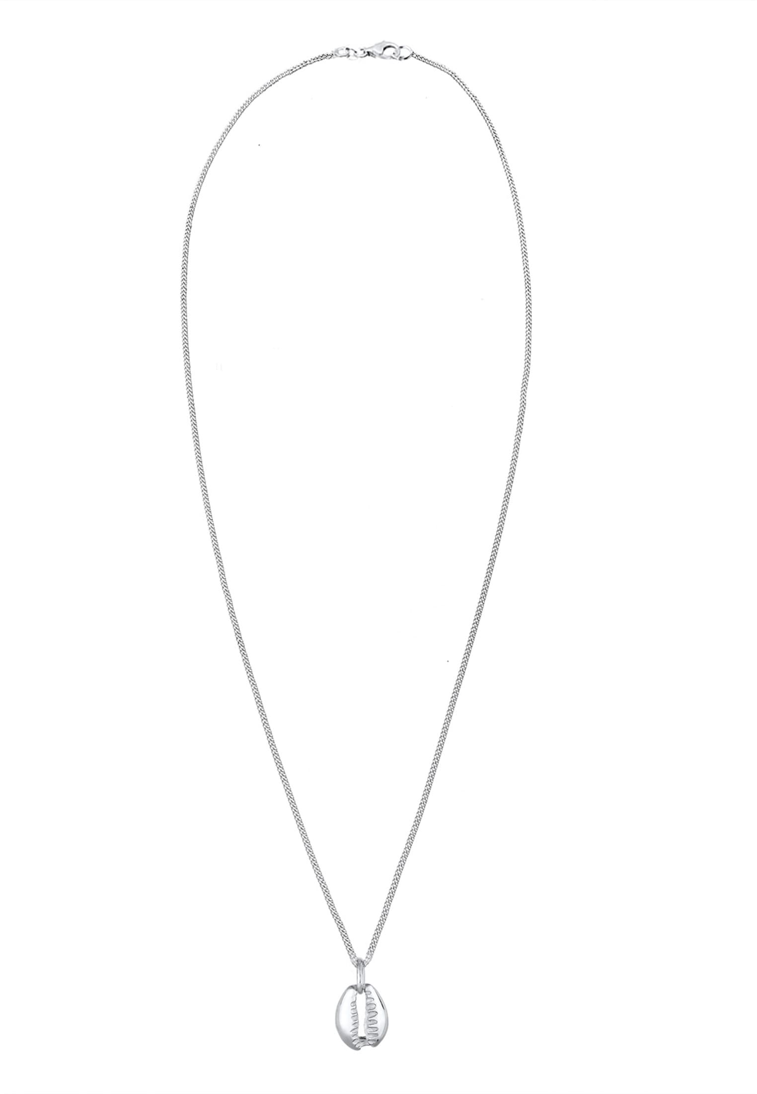 Elli Kette mit Anhänger »Halskette Anhänger Muschel 925 Sterling Silber vergoldet«