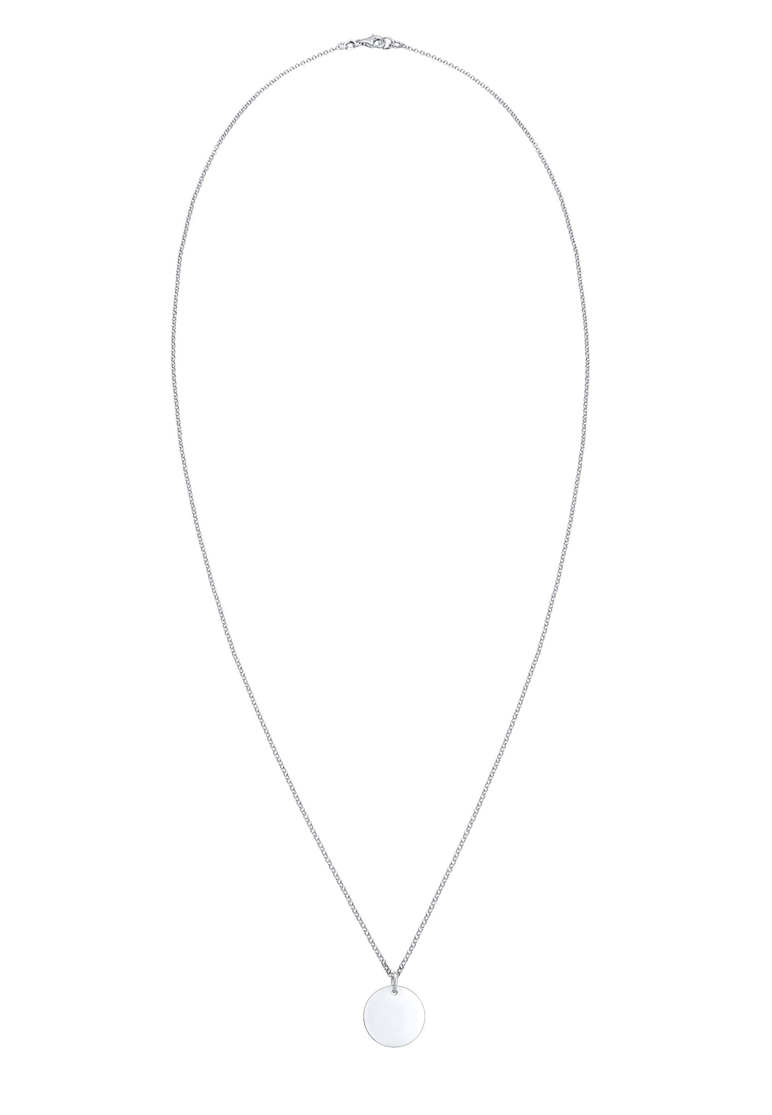 Elli Kette mit Anhänger »Halskette Basic Plättchen Erbskette 925 Silber«