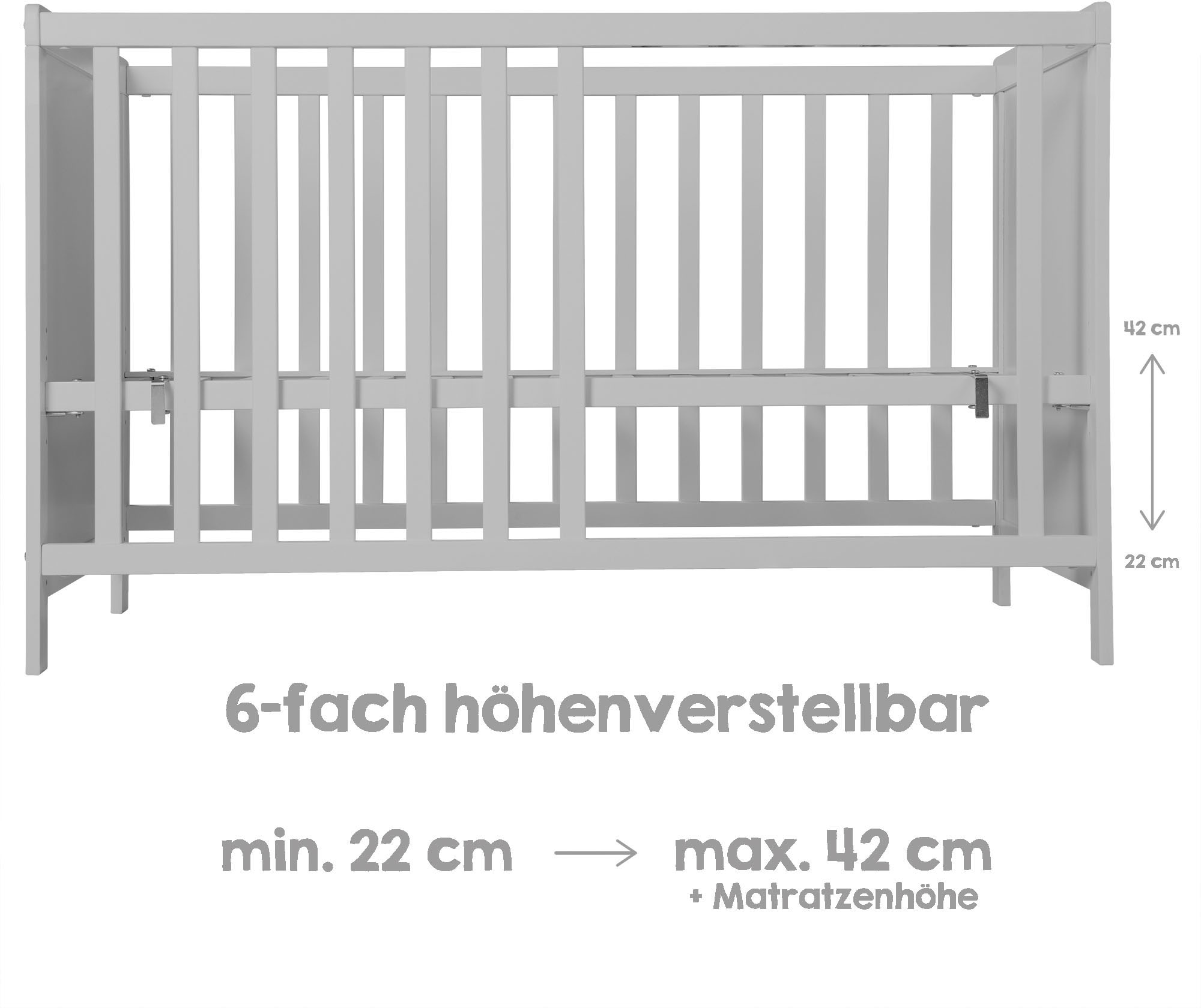 roba® Beistellbett »60x120 cm Universal, taupe«, inklusive Matratze