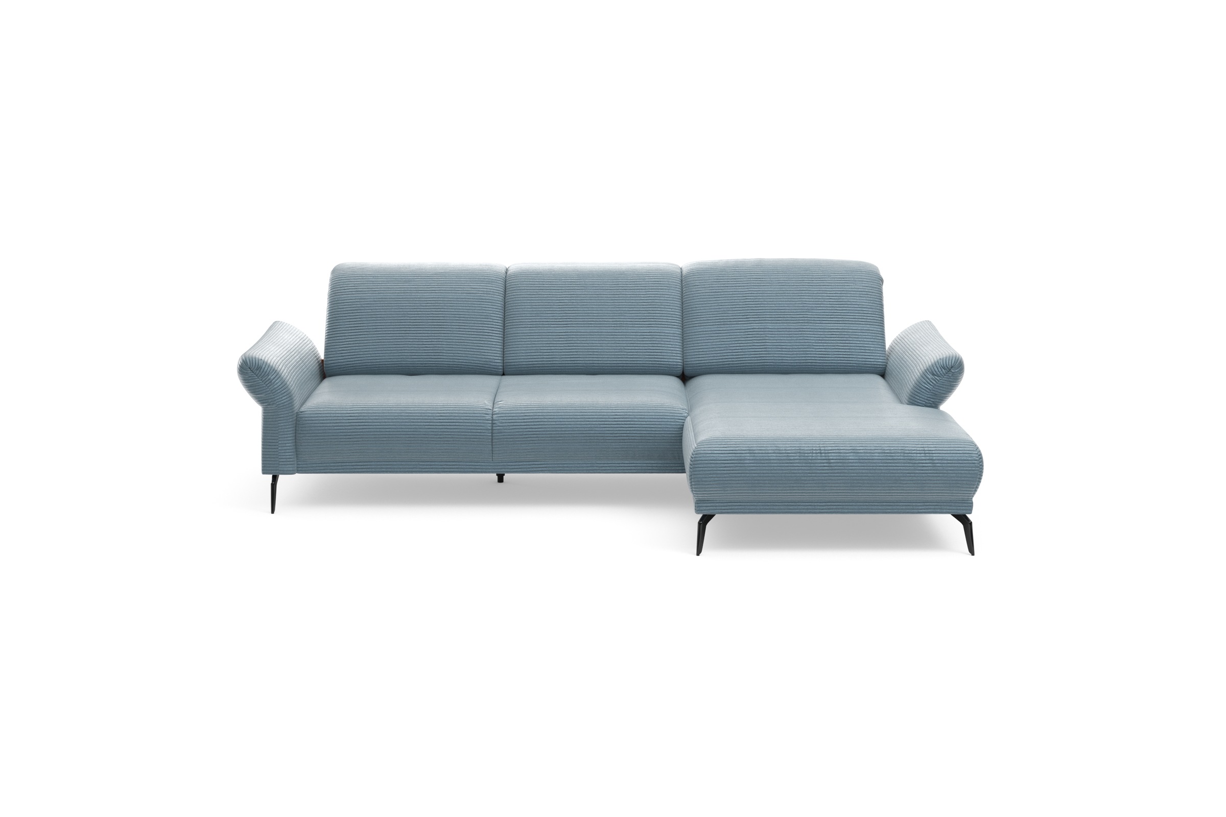 INOSIGN Ecksofa »Coco L-Form«, Sitztiefen-, Arm- und Kopfteilverstellung, Cord-Bezug, Fußhöhe 15 cm
