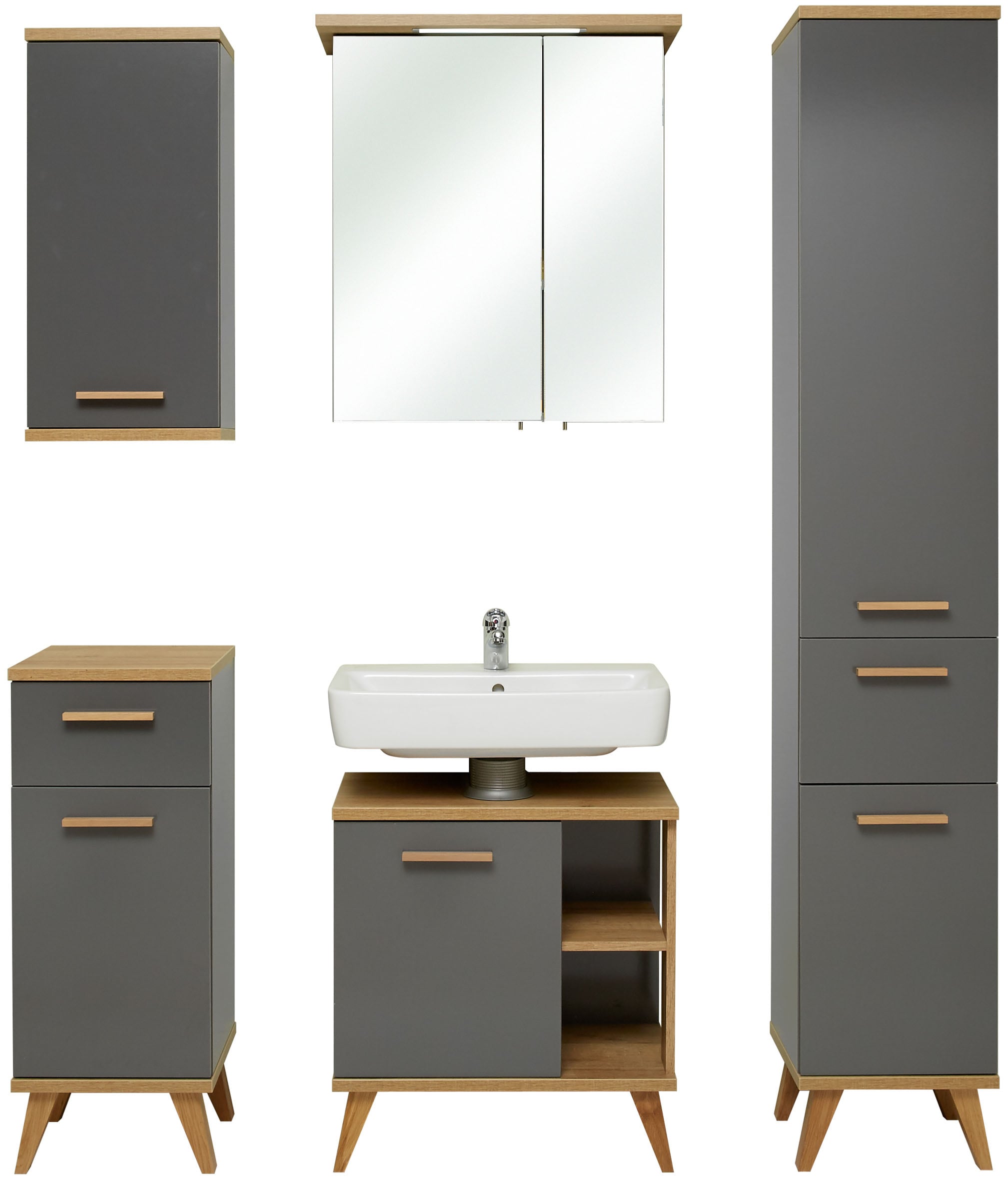 Saphir Badmöbel-Set »5-teilig, mit Soft-Close Türen« Set, 5 Stk. tlg.
