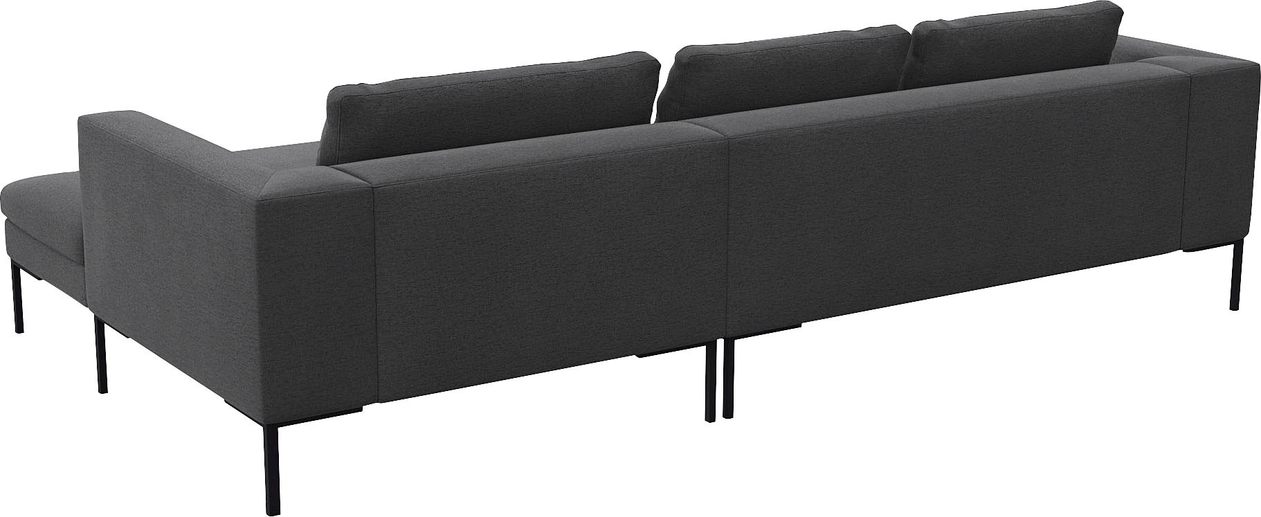 FLEXLUX Ecksofa »Loano, toller Sitzkomfort, L-Form«, modernes Sofa, frei im Raum stellbar, lose Kissen, Kaltschaum im Sitz