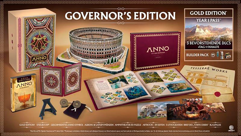 UBISOFT Spielesoftware »Anno 117: Pax Romana Governor's Edition«, PlayStation 5