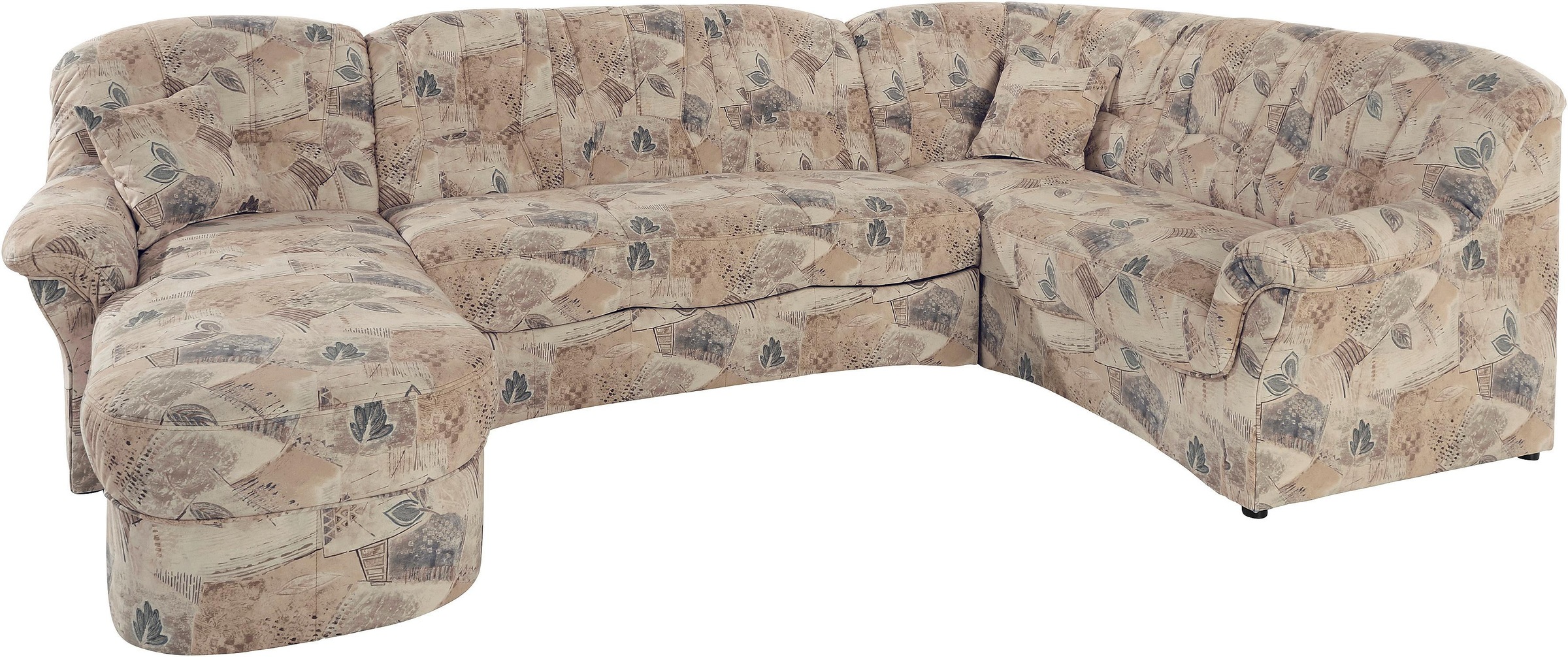 DOMO collection Wohnlandschaft »Bahia mit viel Platz, zeitloses Design, U-Form«, Microfaser, natur