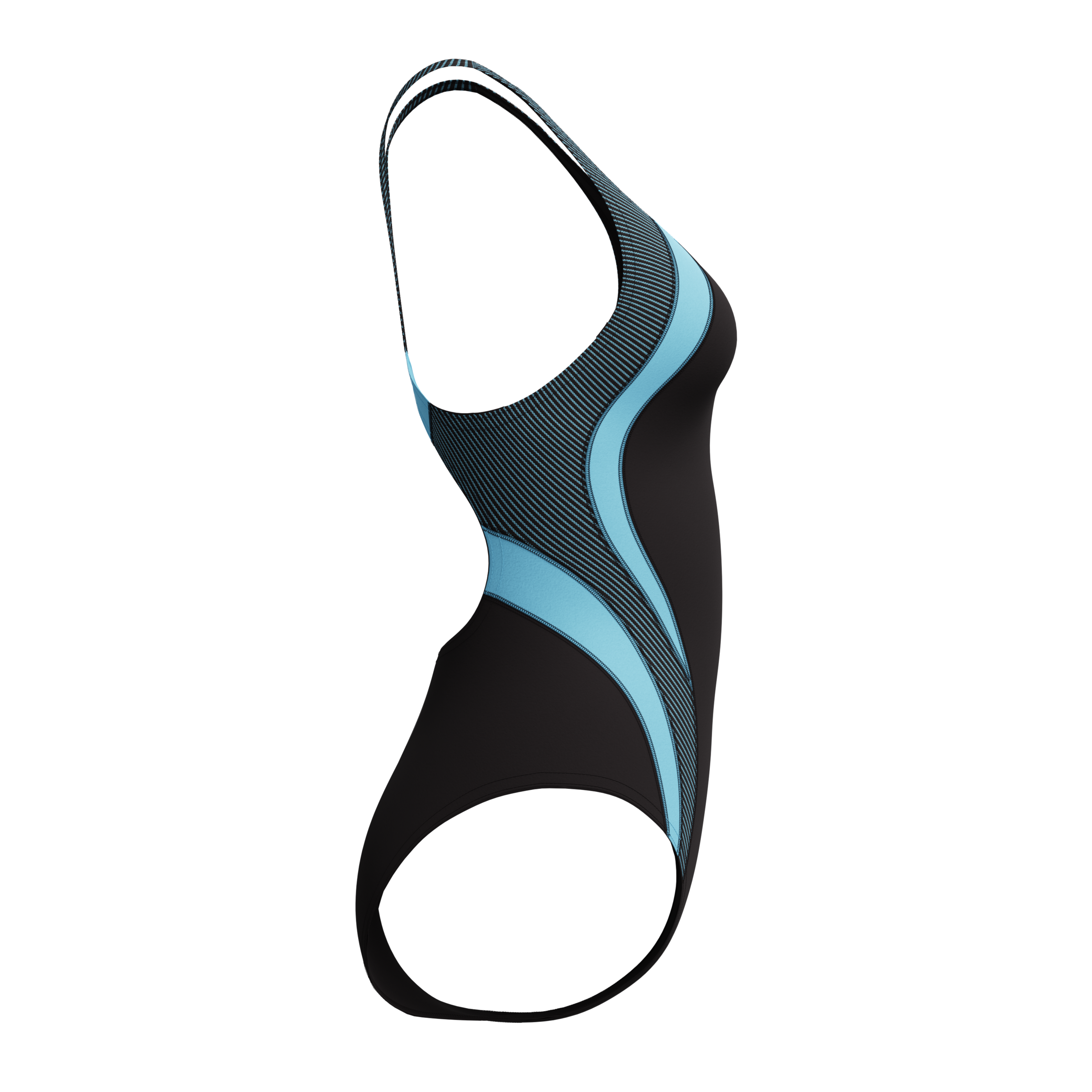 Speedo Badeanzug »QUANTUM RIB SPLICE 1PC BLK/LTBLU«