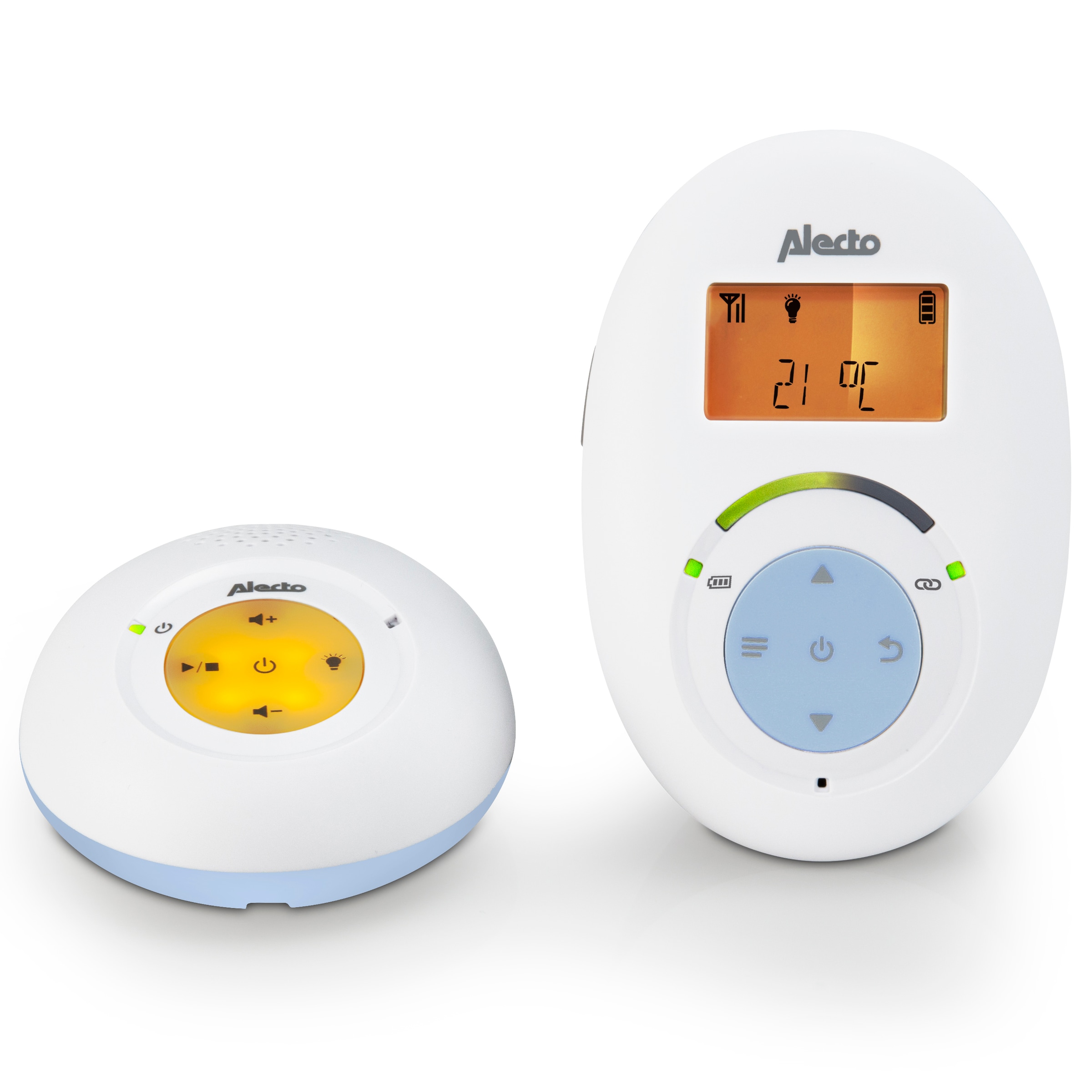 Alecto Babyphone »DBX-112«, (2 tlg.), Nachtlicht, Wiegenlieder und Temperaturanzeige