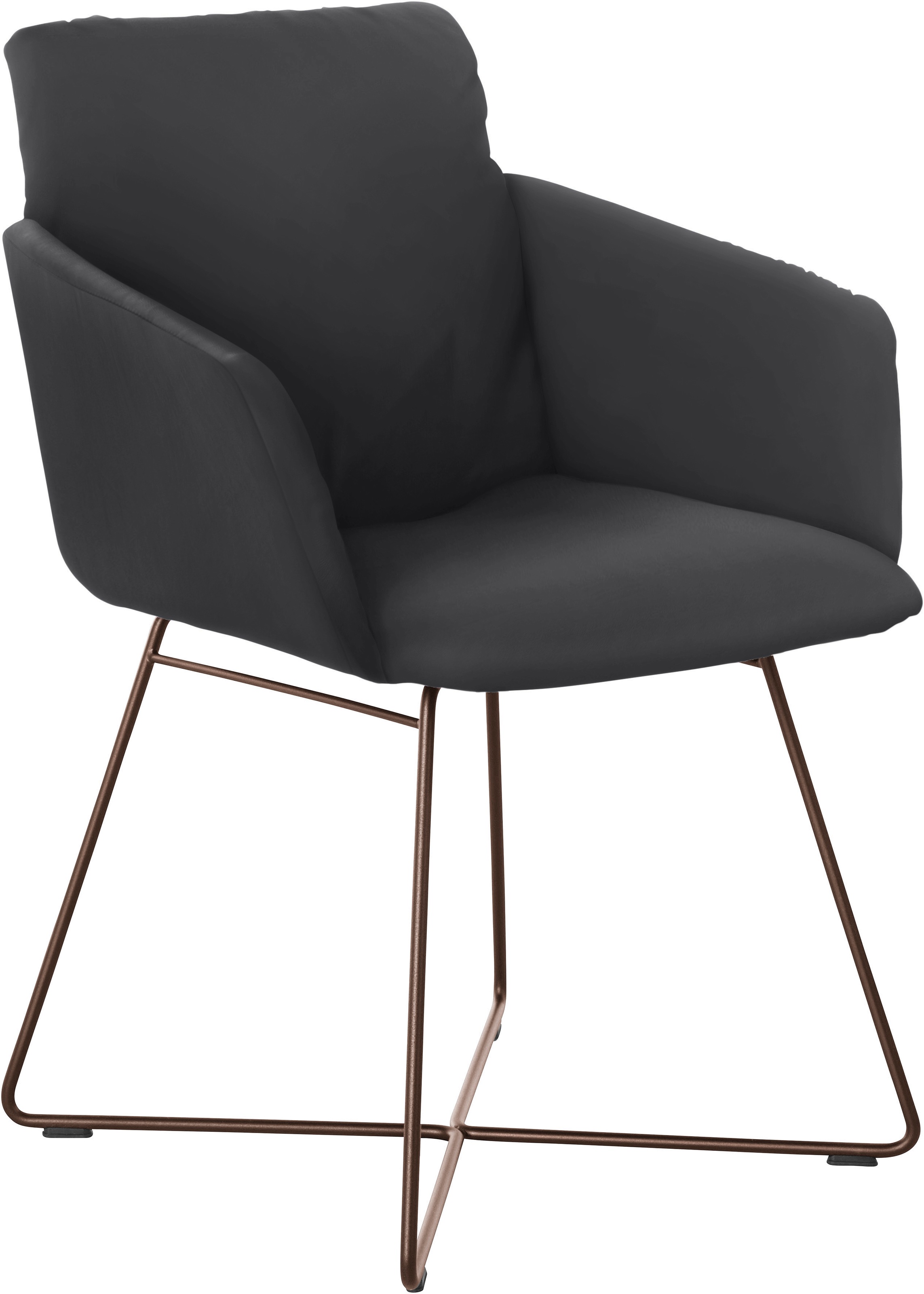 W.SCHILLIG Armlehnstuhl »jakob« () mit Drahtrohrgestell in Bronze pulverbeschichtet