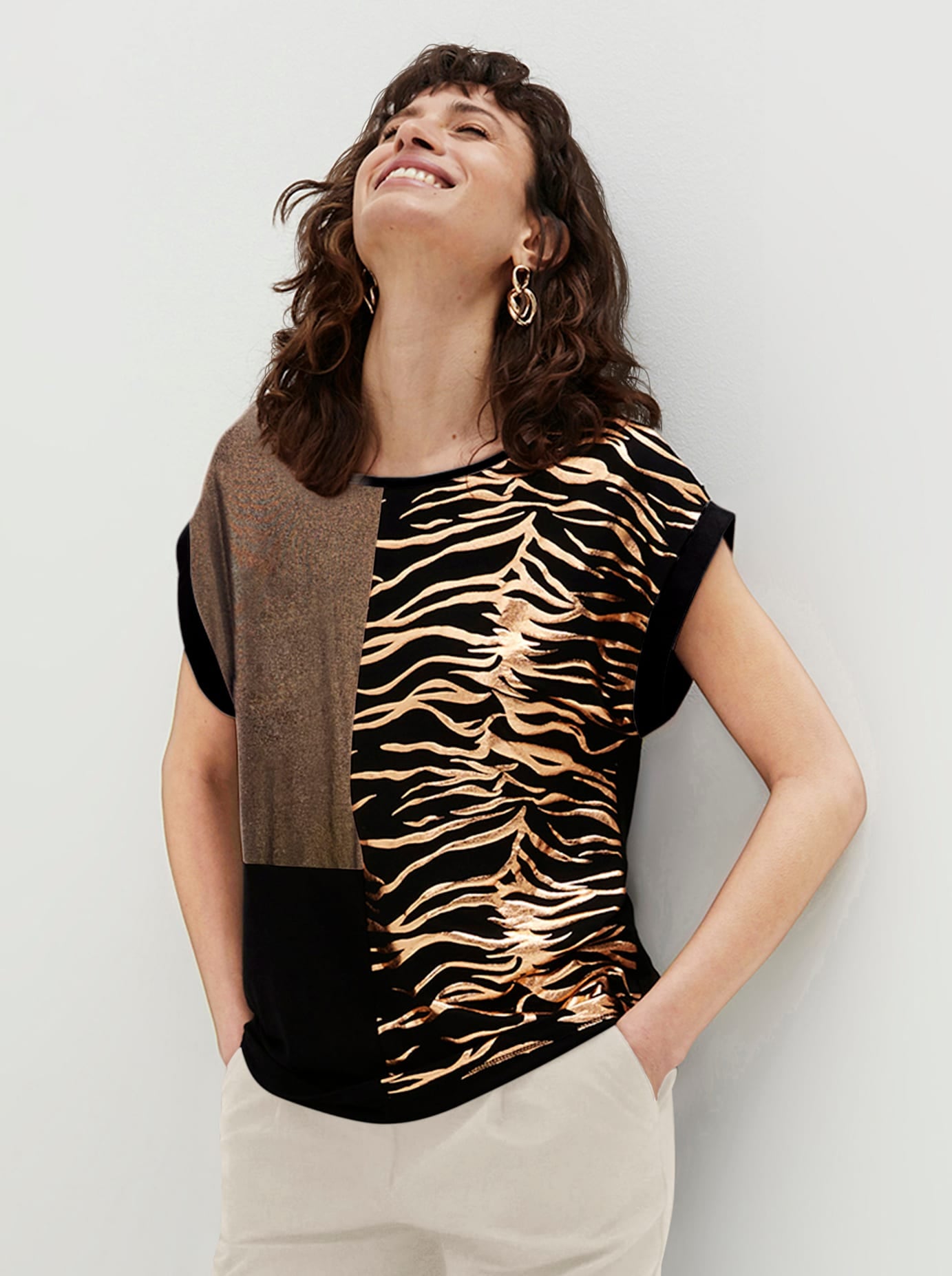 Inspirationen Kurzarmshirt »Viskose-Shirt« 1 tlg.