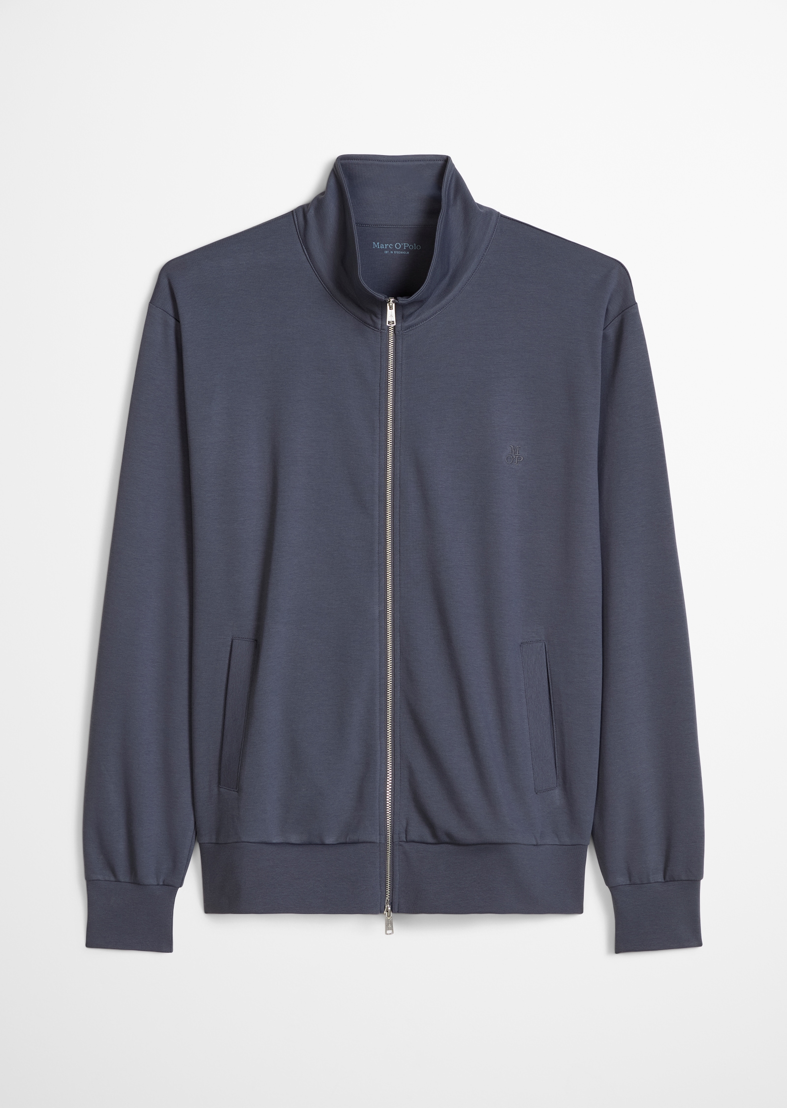 Marc O'Polo Sweatjacke mit Stehkragen, für Homewear, aus Interlock, lockere Passform