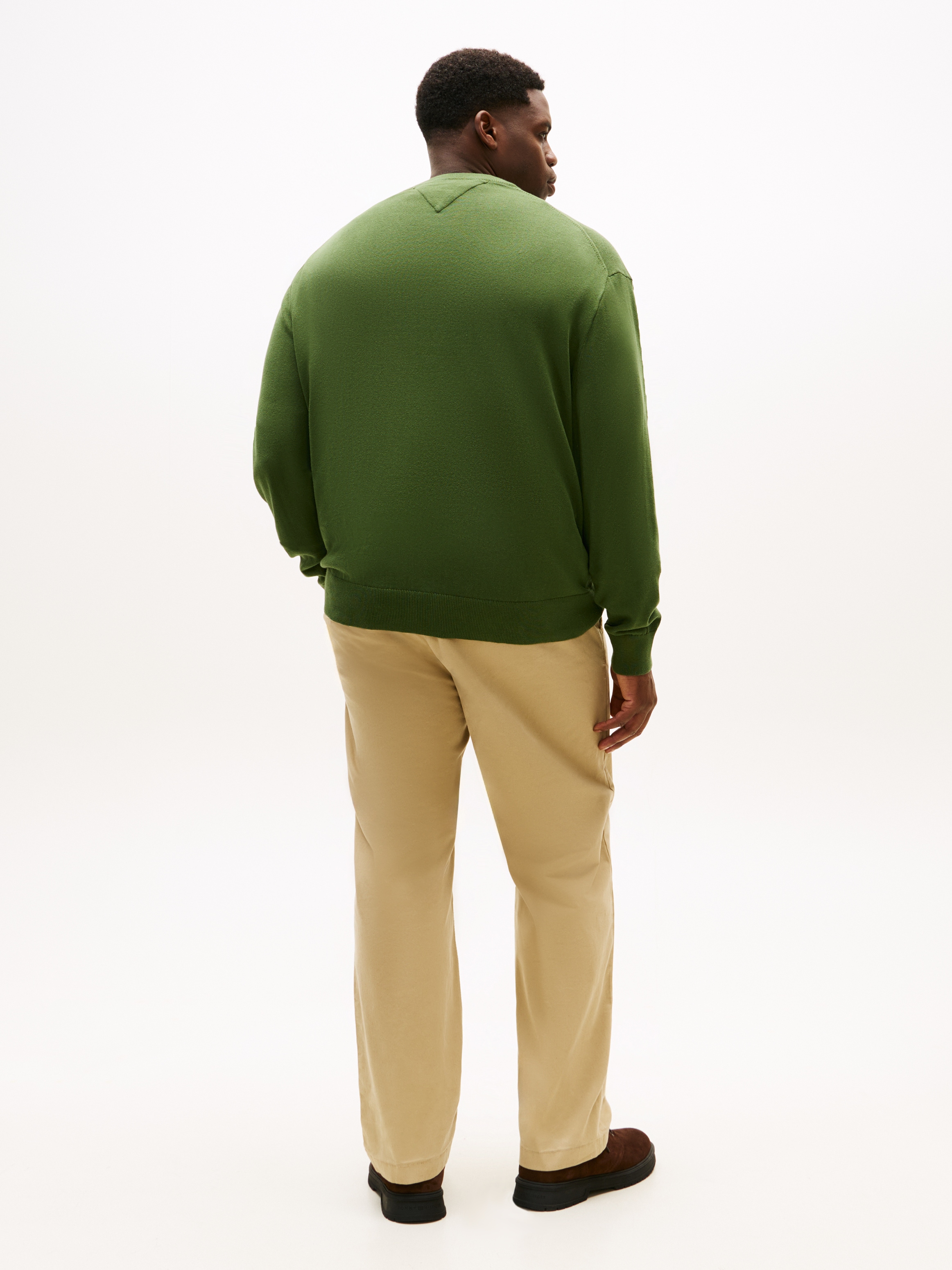 Tommy Hilfiger Big & Tall V-Ausschnitt-Pullover »BT-ESSENTIAL COTTON« Rippbündchen am Ärmel, Saum und Ausschnitt,  Große Größen, normale Passform