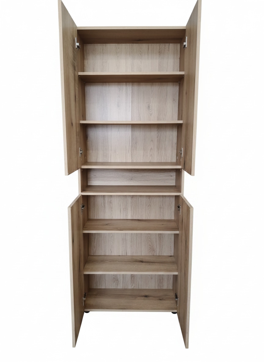 OTTO home Hochschrank »Baltrum« Breite 69,8 cm dekorative Lamellenoptik