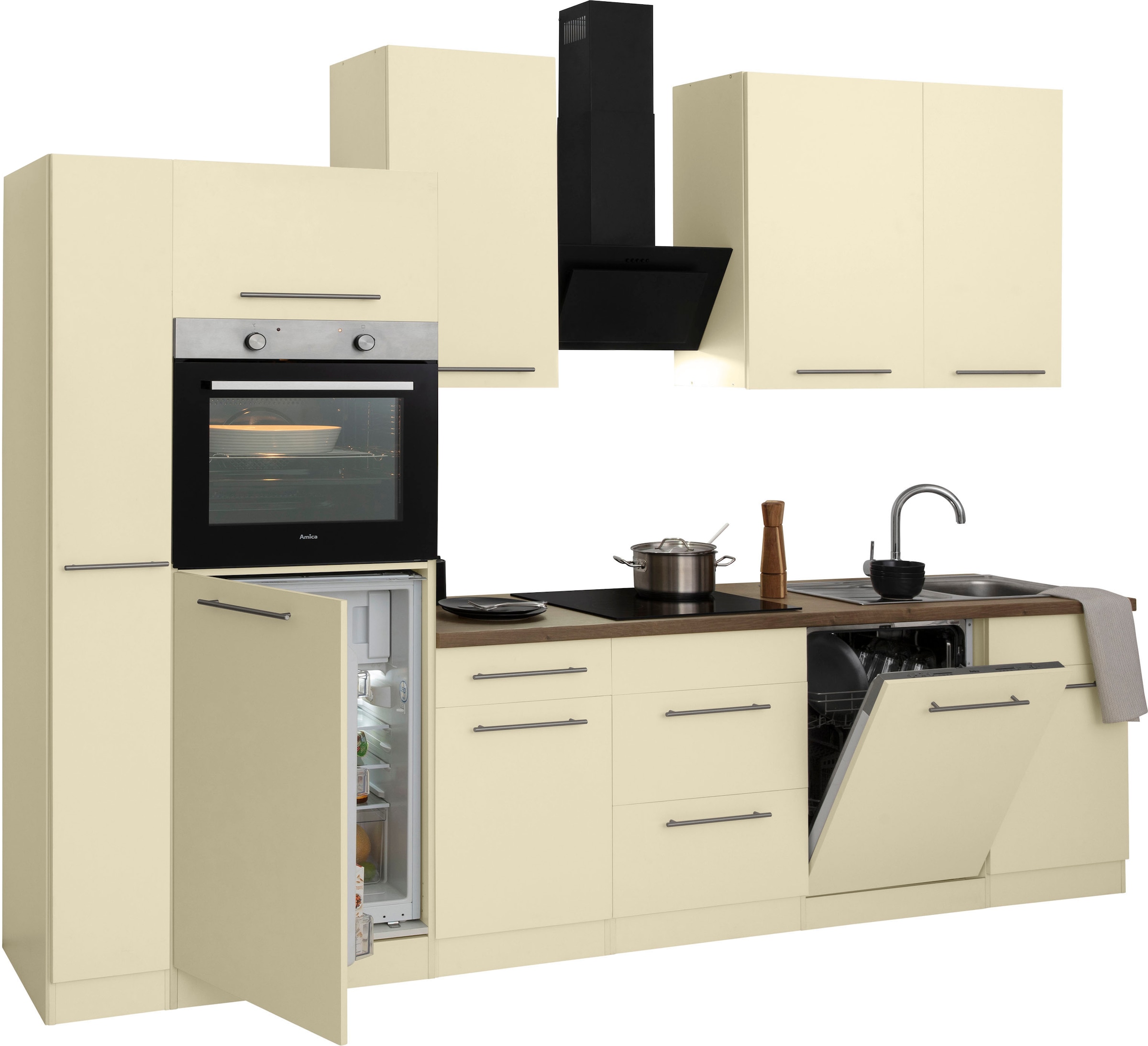 wiho Küchen Küchenzeile »Unna«, ohne E-Geräte, Breite 310 cm