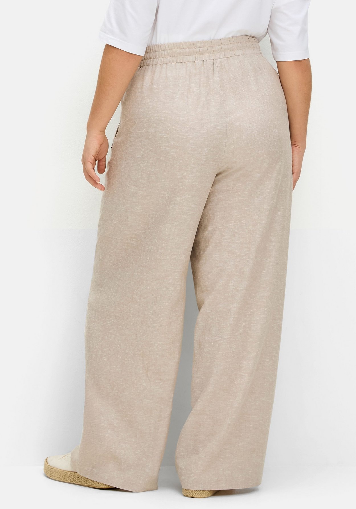 Sheego Schlupfhose »Weite Schlupfhose mit Bindeband, im Leinenmix«