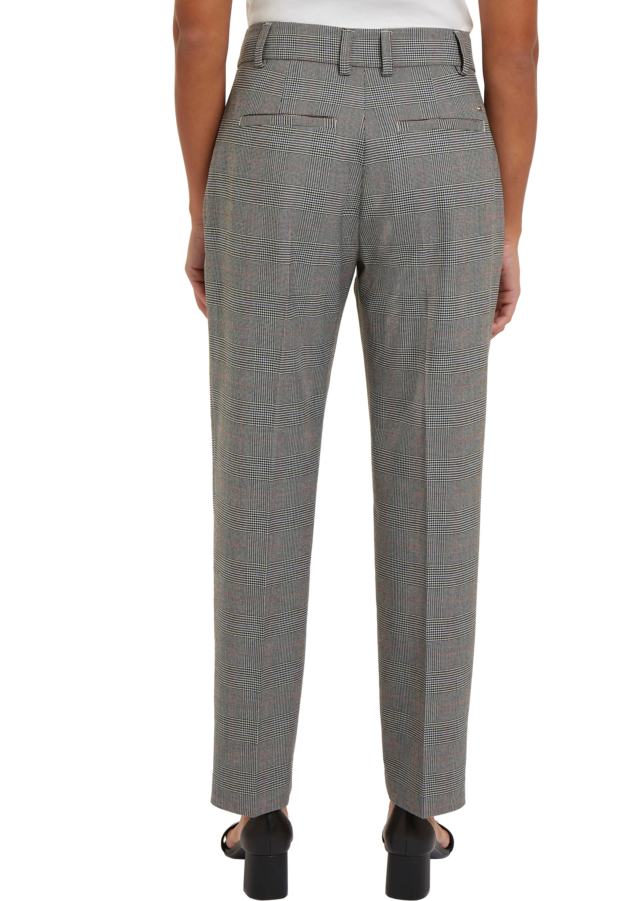 Tommy Hilfiger Webhose »POW CHECK SLIM STRAIGHT PANT«, (Global Serie TH WOMEN), im Karodessin