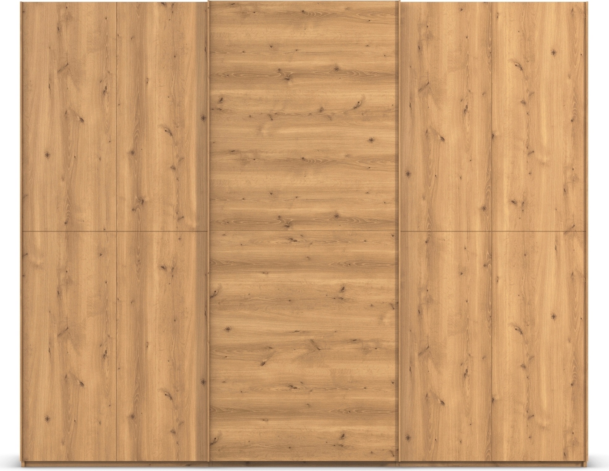 rauch Schwebetürenschrank »Kleiderschrank Schrank Garderobe Schlafzimmerschrank SCALE-WOOD«, senkrecht geteilte Türen in robuster massiver Asteiche MADE IN GERMANY