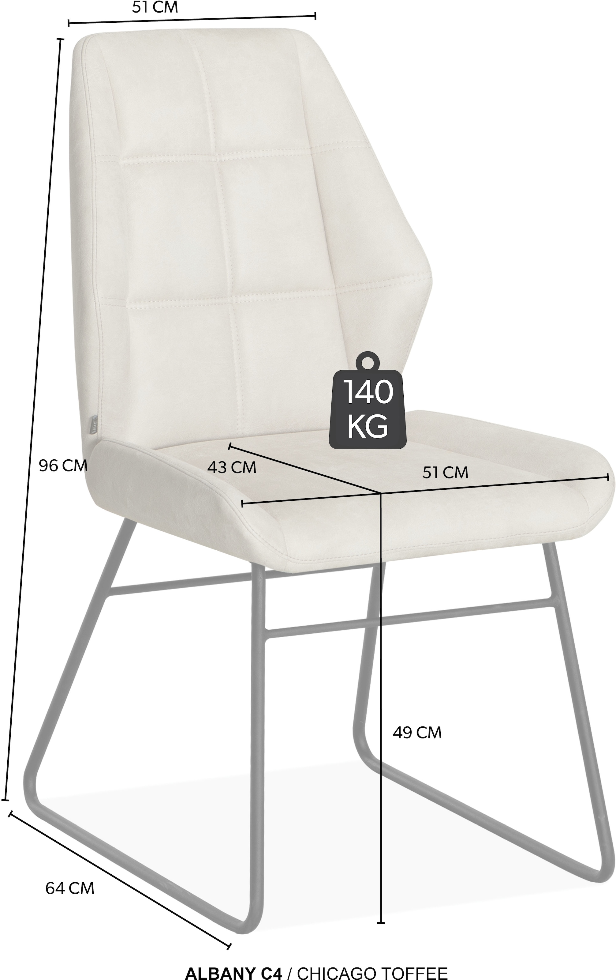 OMG Design Esszimmerstuhl »Albany« (Set) 1 Stk.Esszimmerstuhl, pflegeleichter Bezug