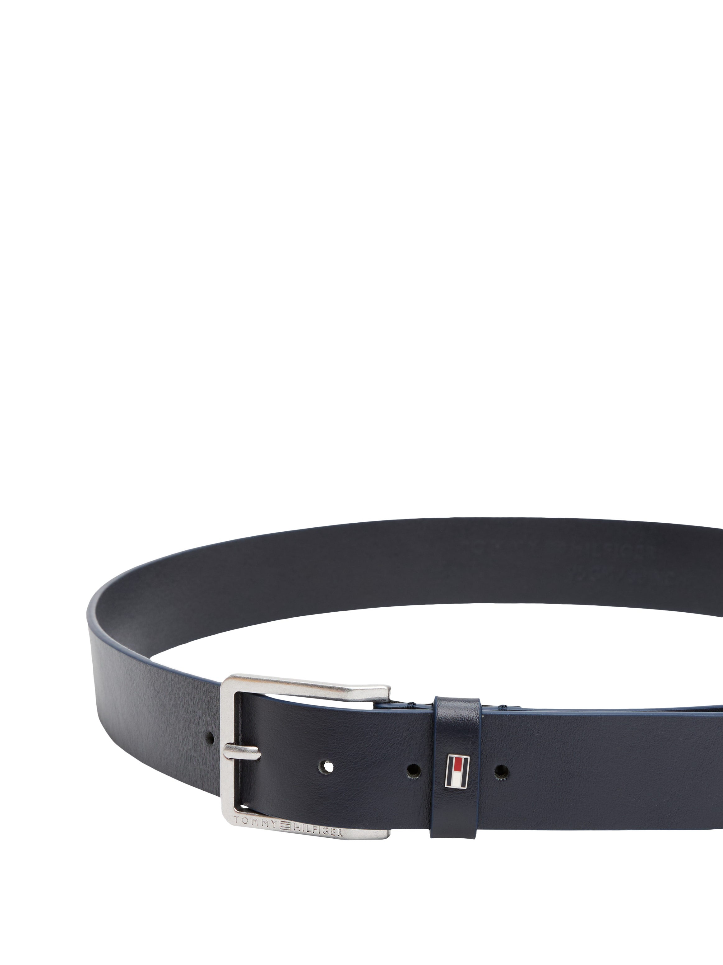Tommy Hilfiger Ledergürtel »Oliver«, mit Kontrast-Schnalle und Logoschlaufe