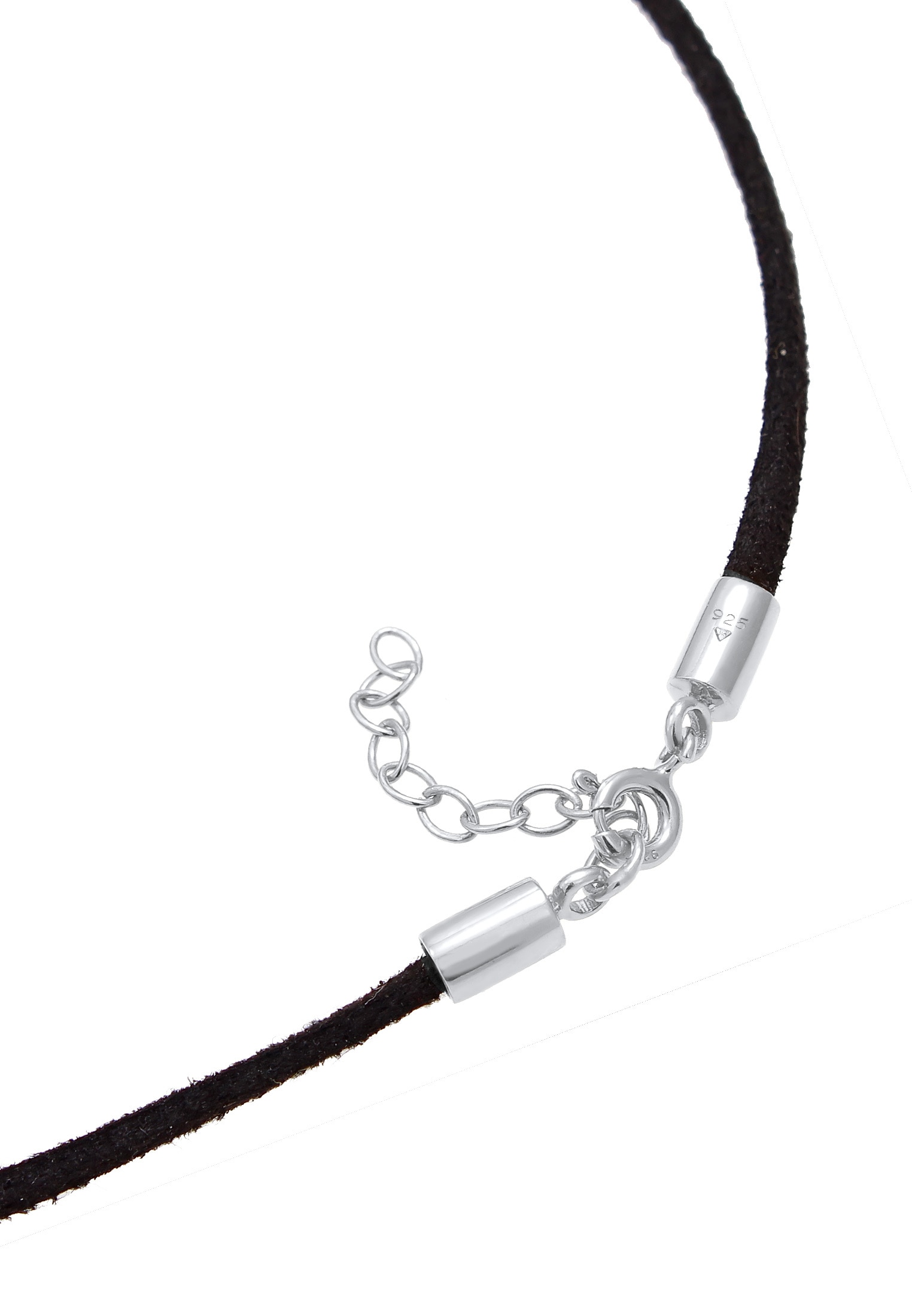 Elli Silberkette »Halskette Choker Velour Look Schleife Schwarz 925 Silber«