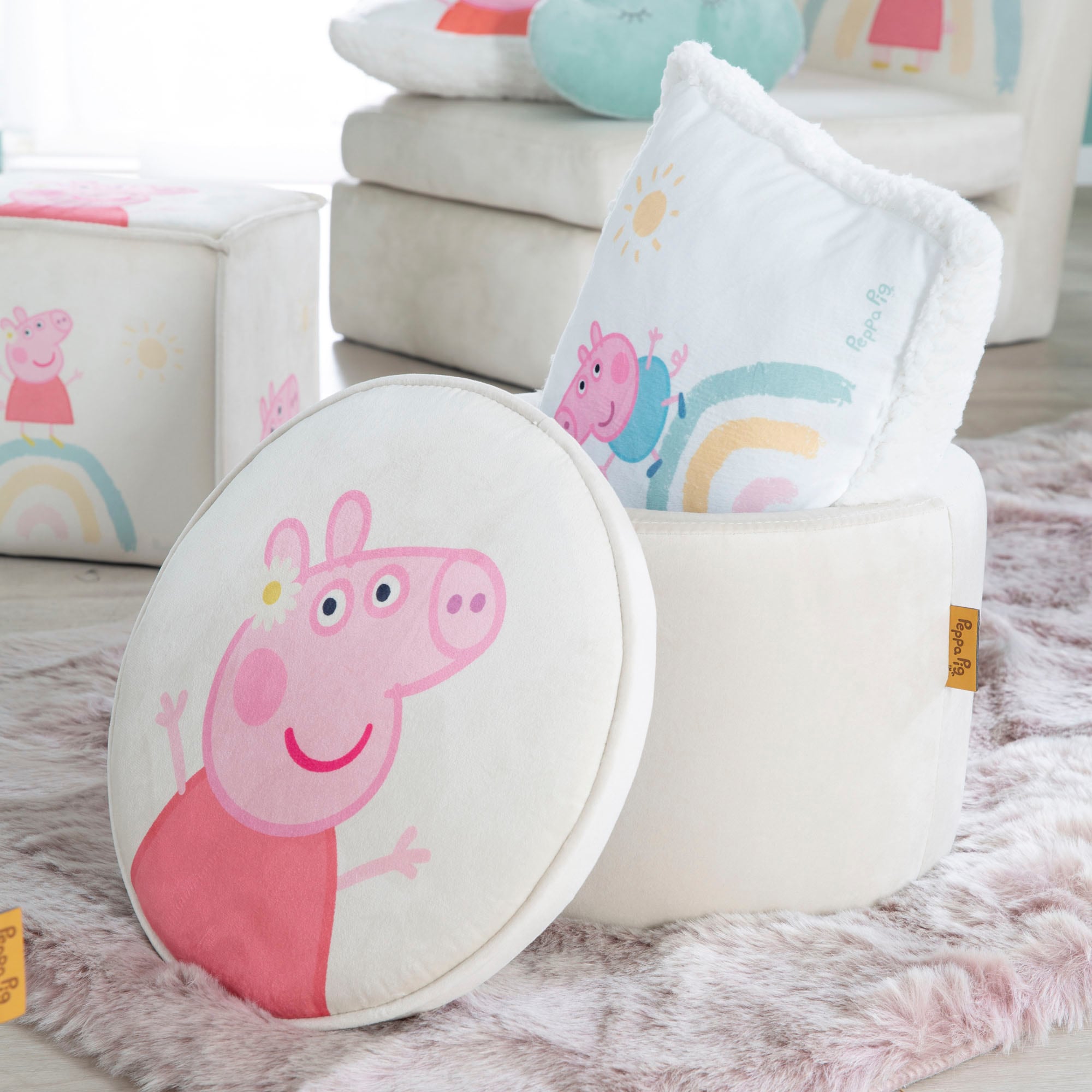 roba® Kinderhocker »Peppa Pig, rund«