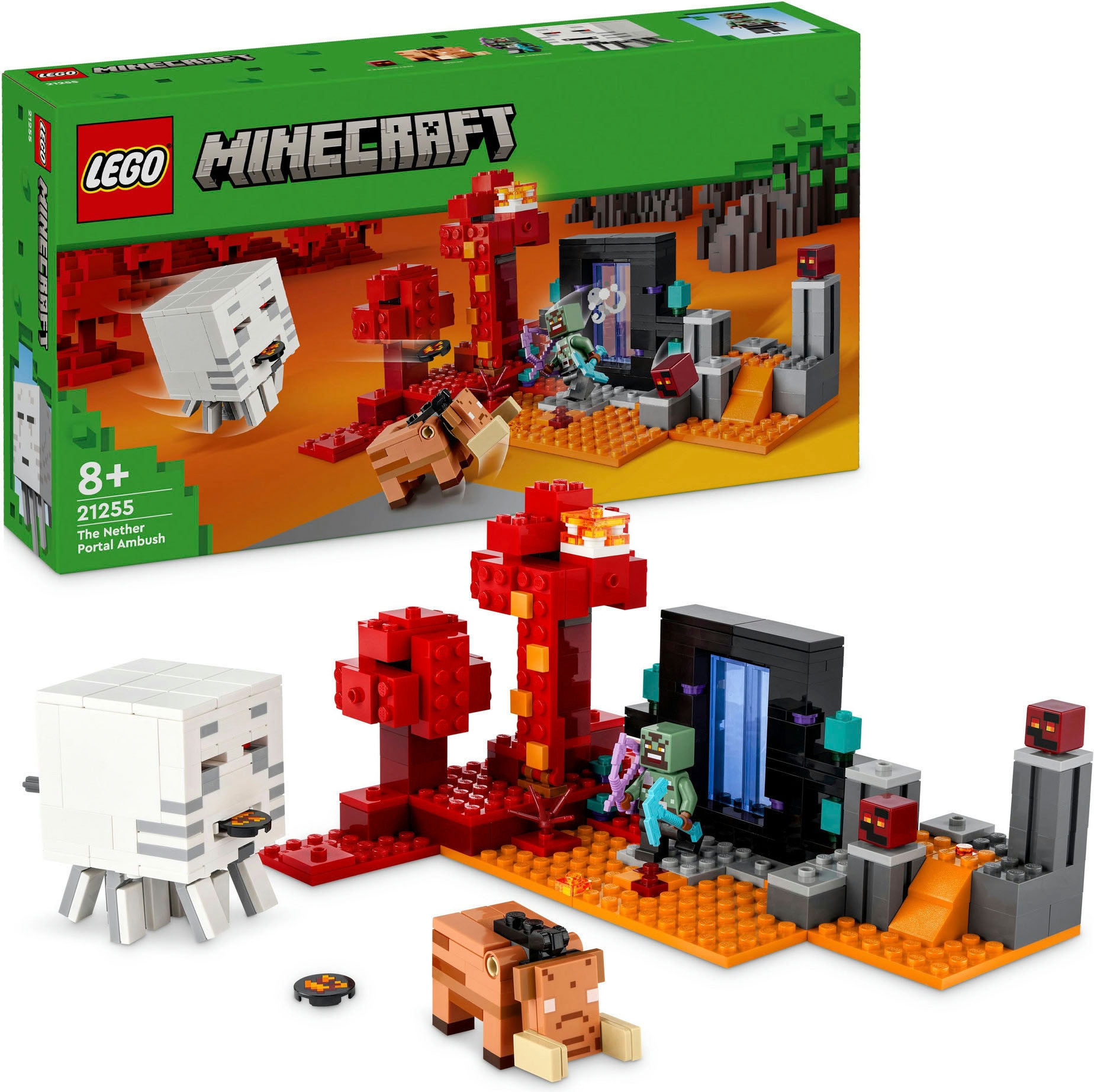 LEGO® Konstruktionsspielsteine »Hinterhalt am Netherportal (21255), LEGO Minecraft«, (352 St.), Made in Europe