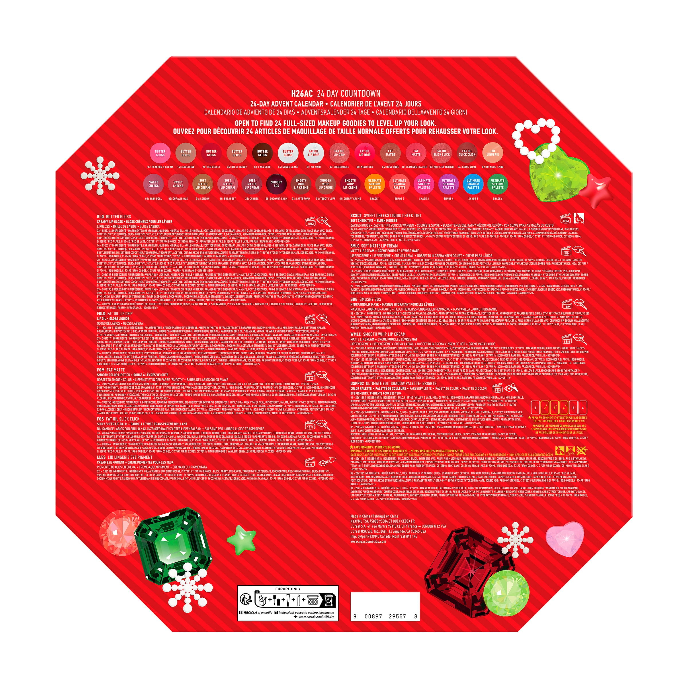 NYX PROFESSIONAL MAKEUP Kosmetik-Adventskalender »NYX Professional Makeup Bling Box Adventskalender« ab 13 Jahren