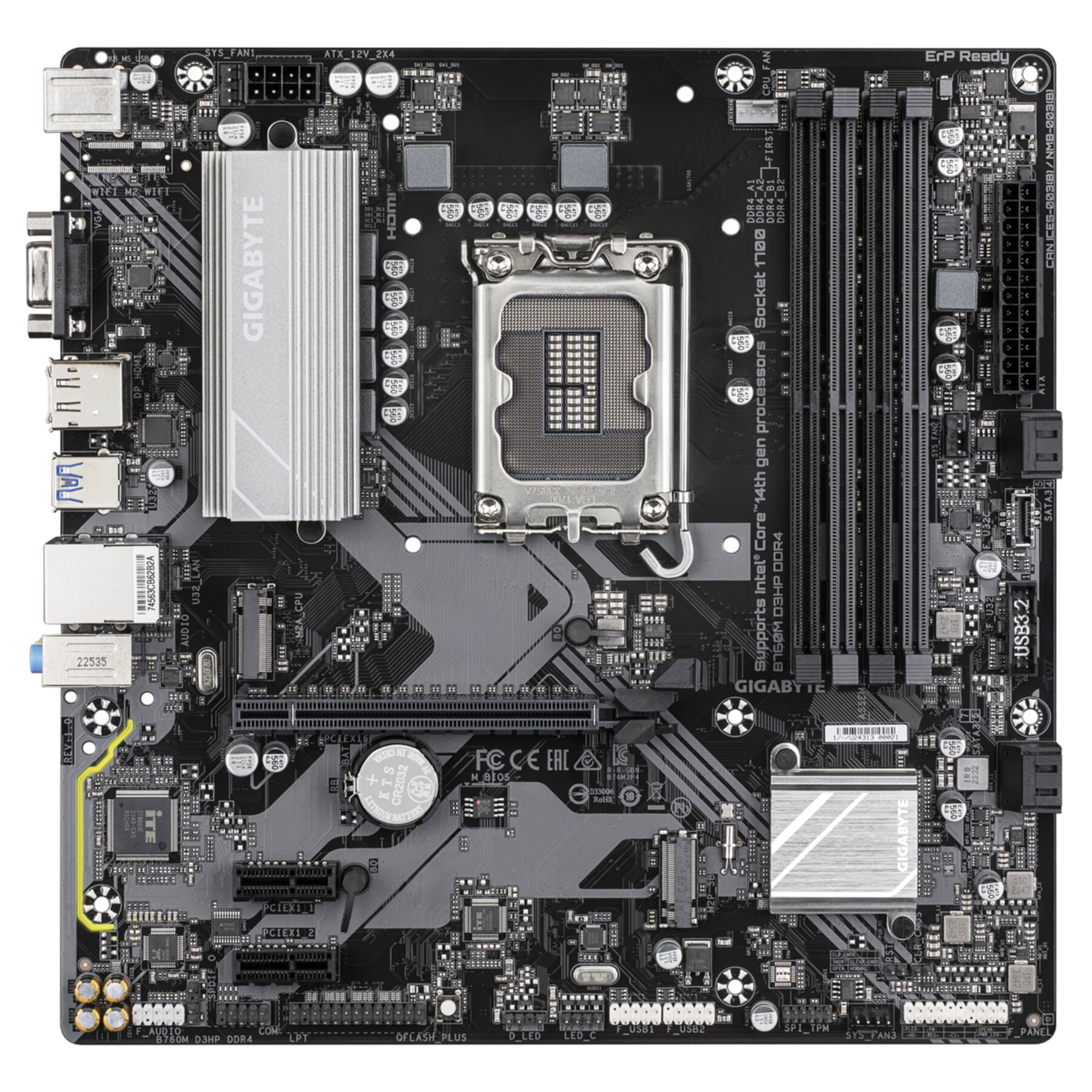 Gigabyte Mainboard »B760M D3HP Mainboard - Intel Core CPUs der 14. Generation, 4+1+1 Phase«