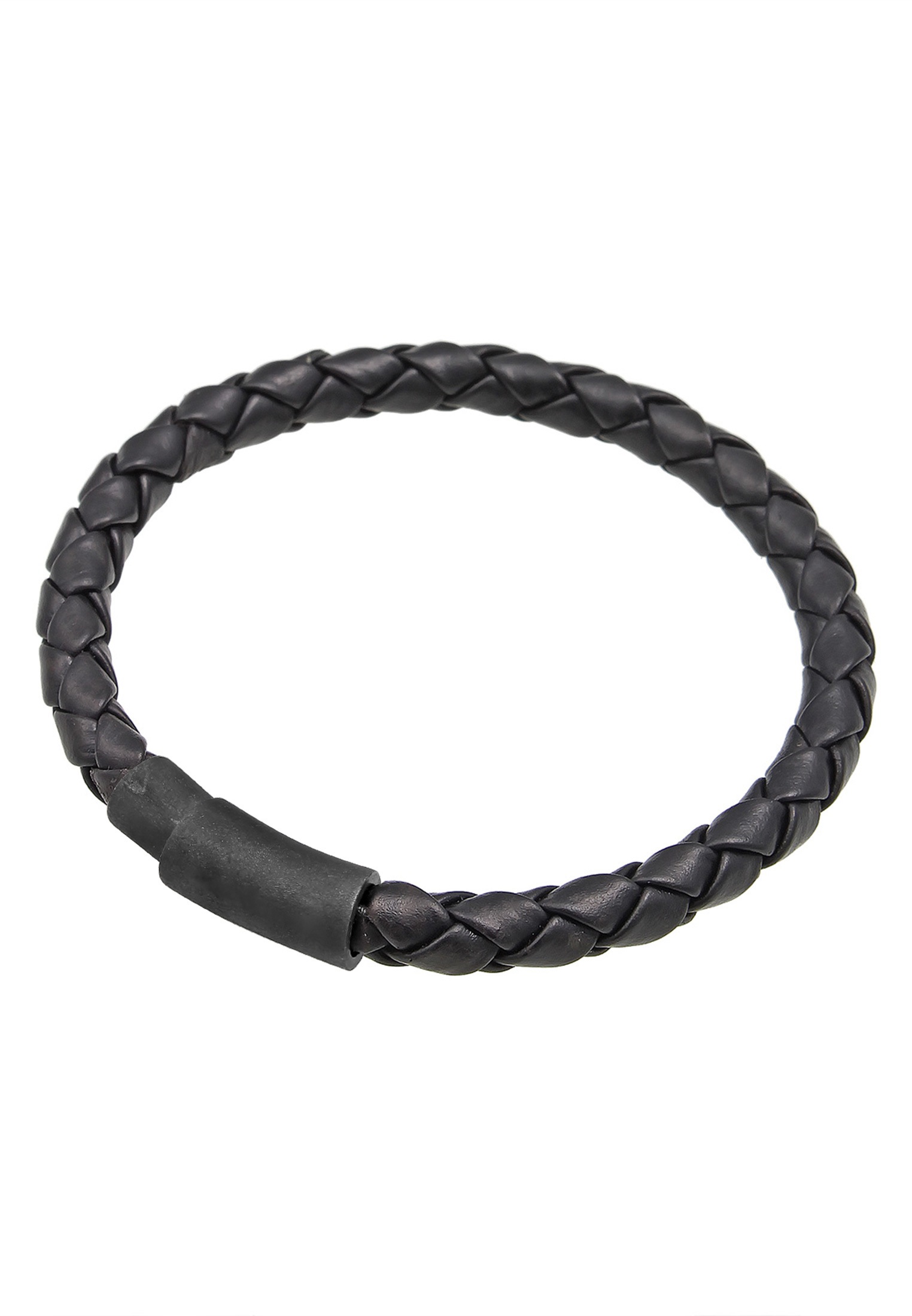 Kuzzoi Lederarmband »Armband Herren Echtleder Rund Geflochten Magnetverschluss«