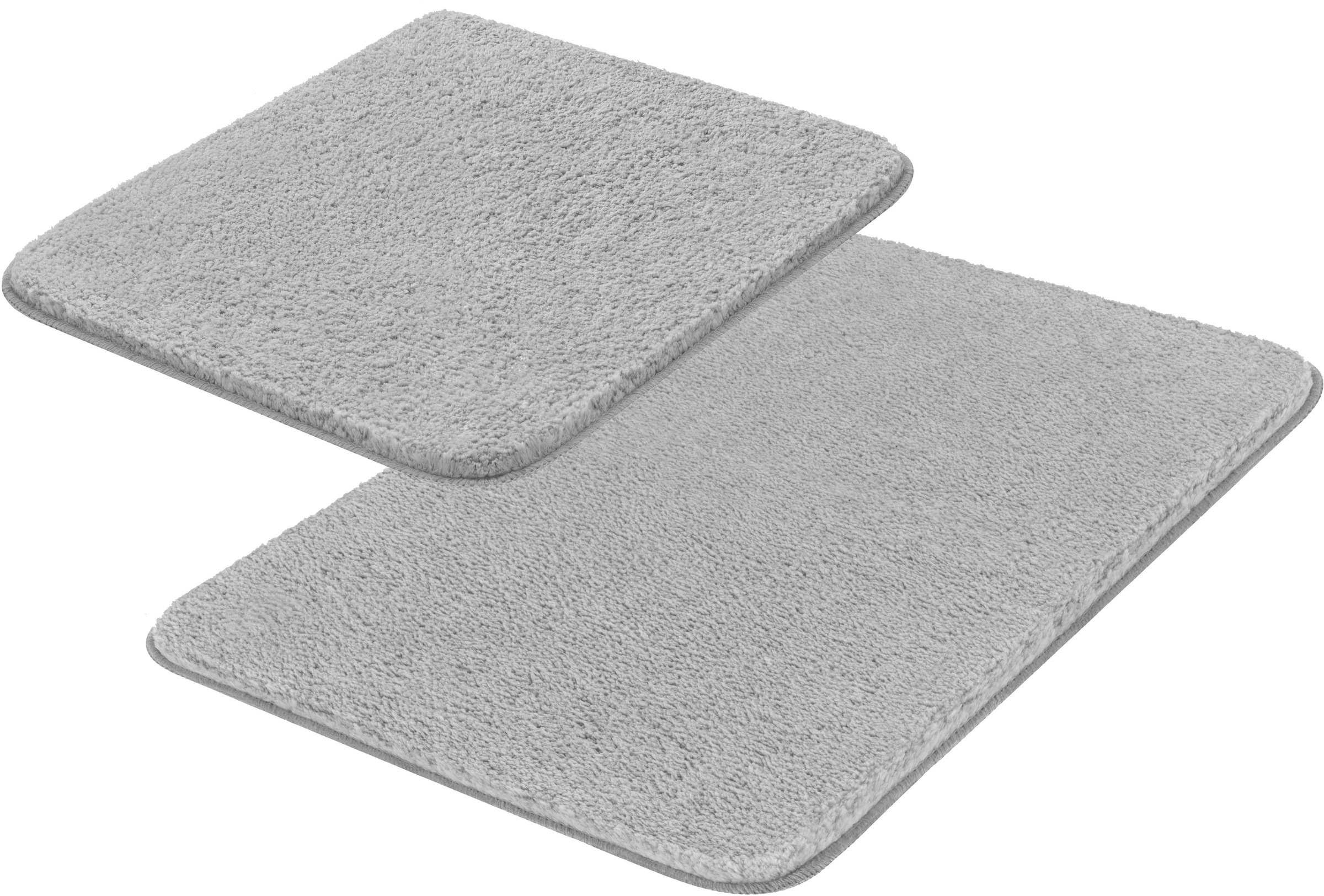 MEUSCH Badematte »Sascha«, rutschhemmend beschichtet, fußbodenheizungsgeeignet, Badteppich, 2-teiliges Set - Badematte & WC-Vorleger, Uni-Farben