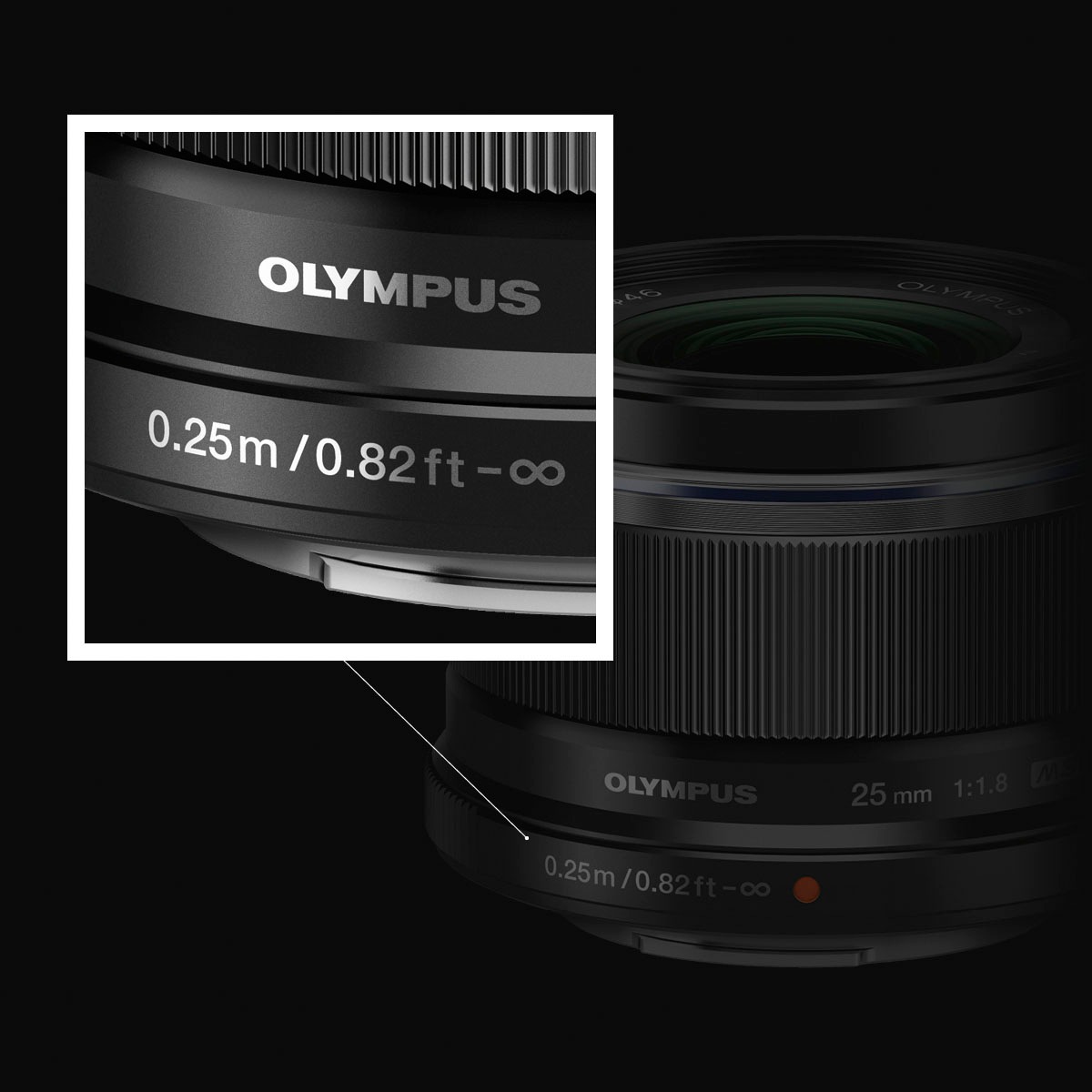 Olympus Festbrennweiteobjektiv »M.ZUIKO DIGITAL 25 mm F1.8«, passend für Olympus & OM SYSTEM MFT Kameras