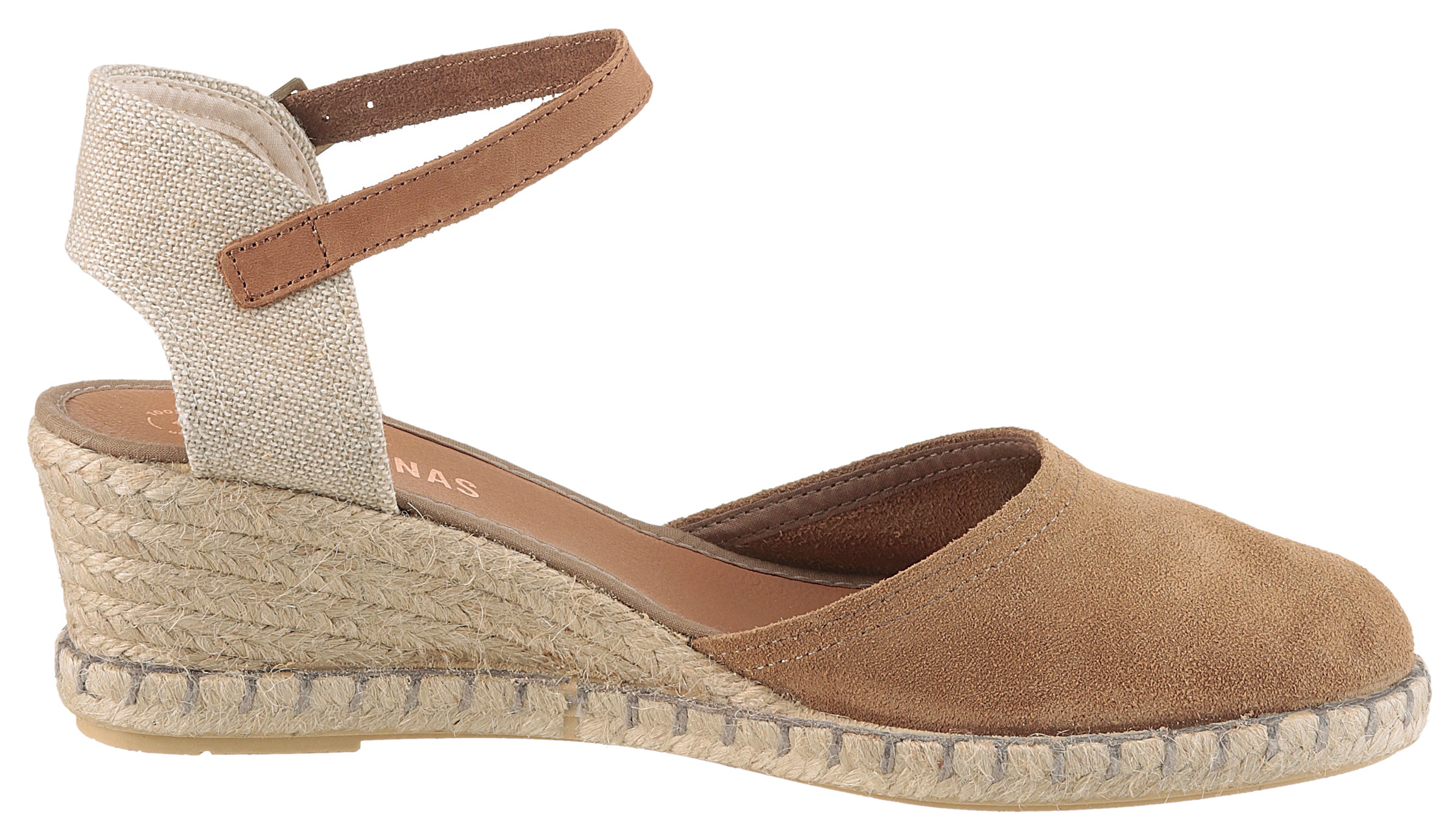 VERBENAS Sandalette »MALENA SERRAJE«, Sommerschuh, Riemchensandale, Urlaubschuh mit Keilabsatz