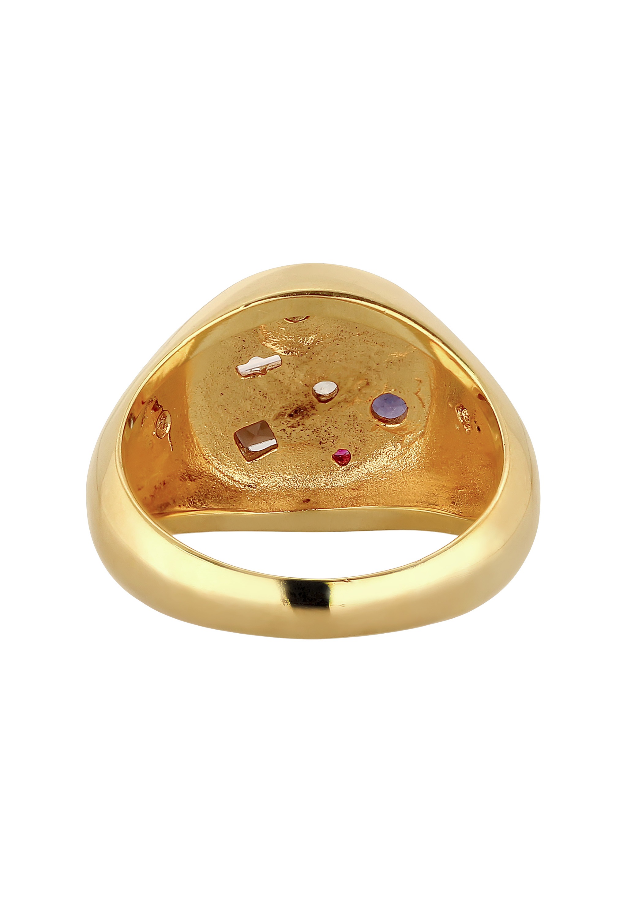 Elli Premium Siegelring »Ring Siegelring Vintage Saphir Quarz Mondstein Perle 925 Sterling Silber«